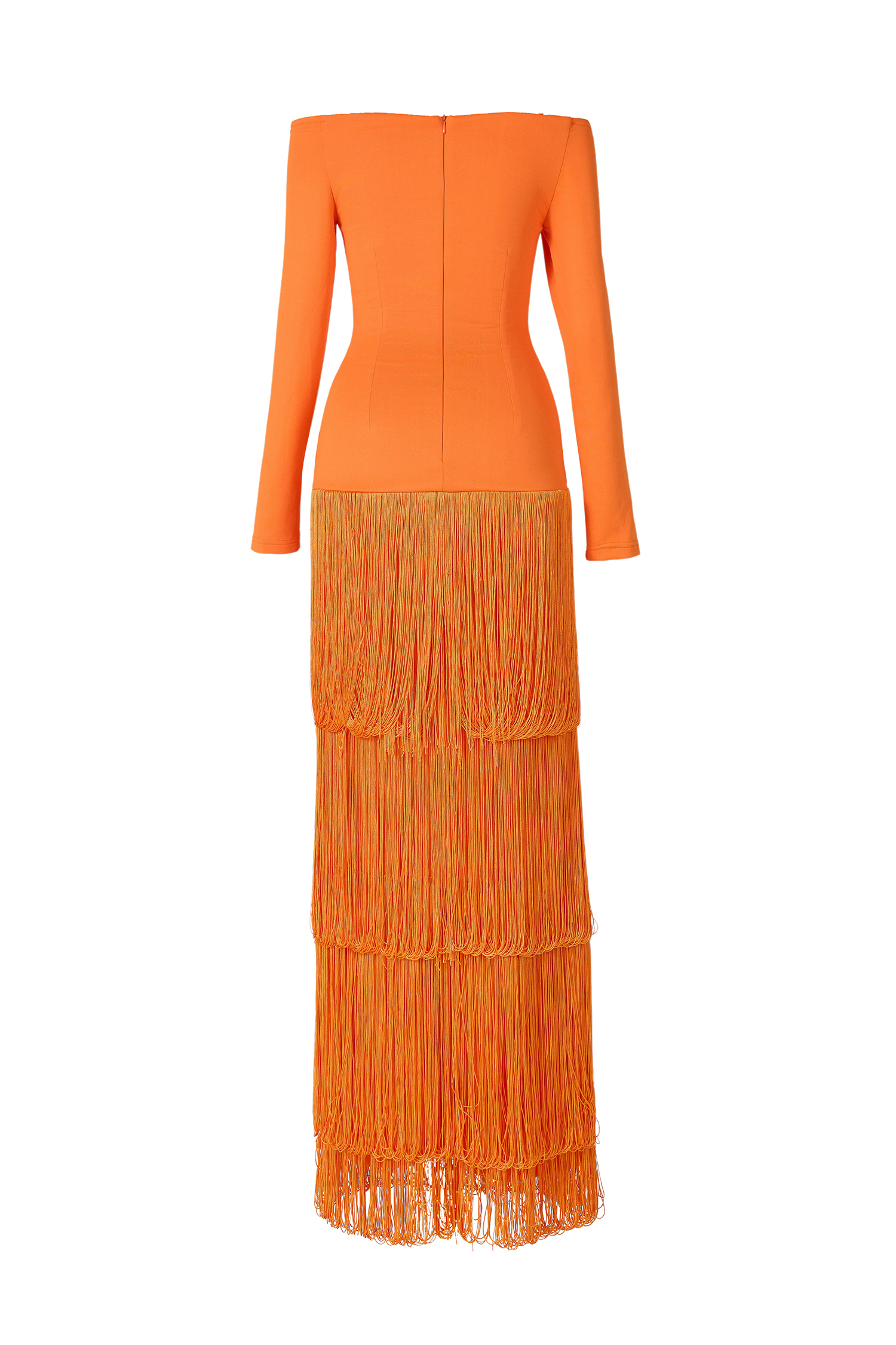 Tassel Off-Shoulder Maxi Dress