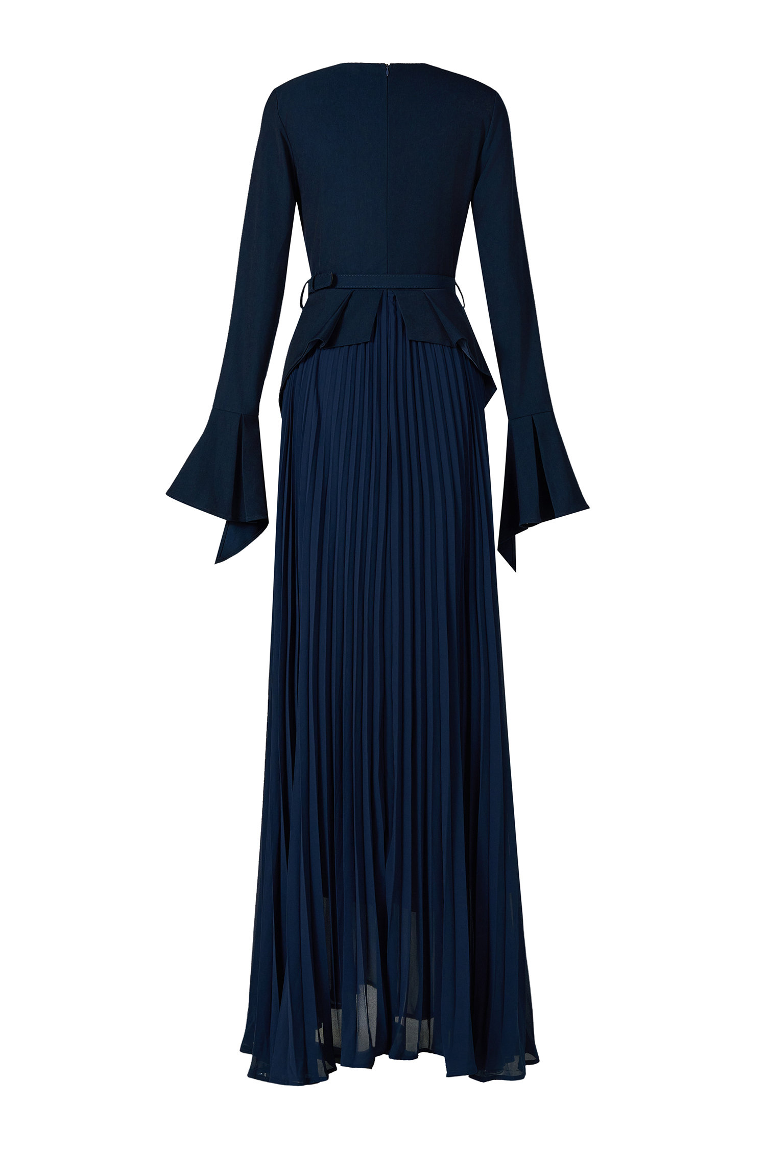 Chiffon Splicing Bell Sleeve Maxi Dress