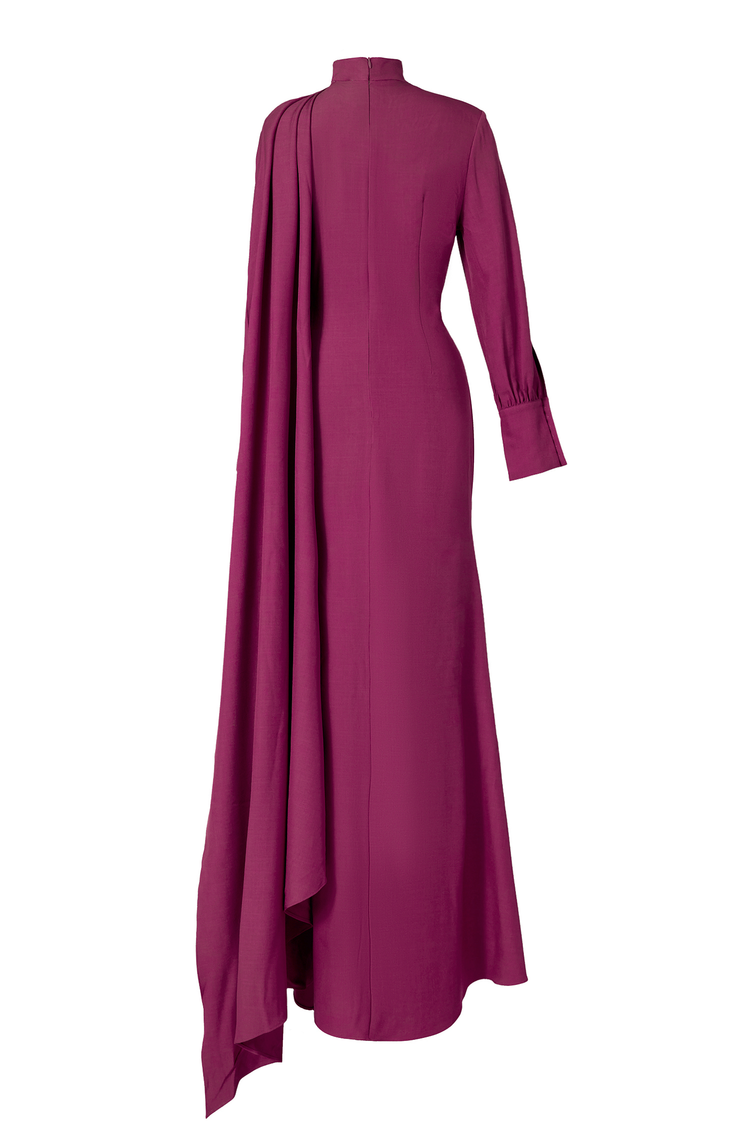 Solid Cut-Out Ruched Maxi Dress