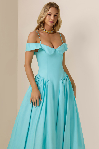 Solid Ruffle Slip Midi Dress