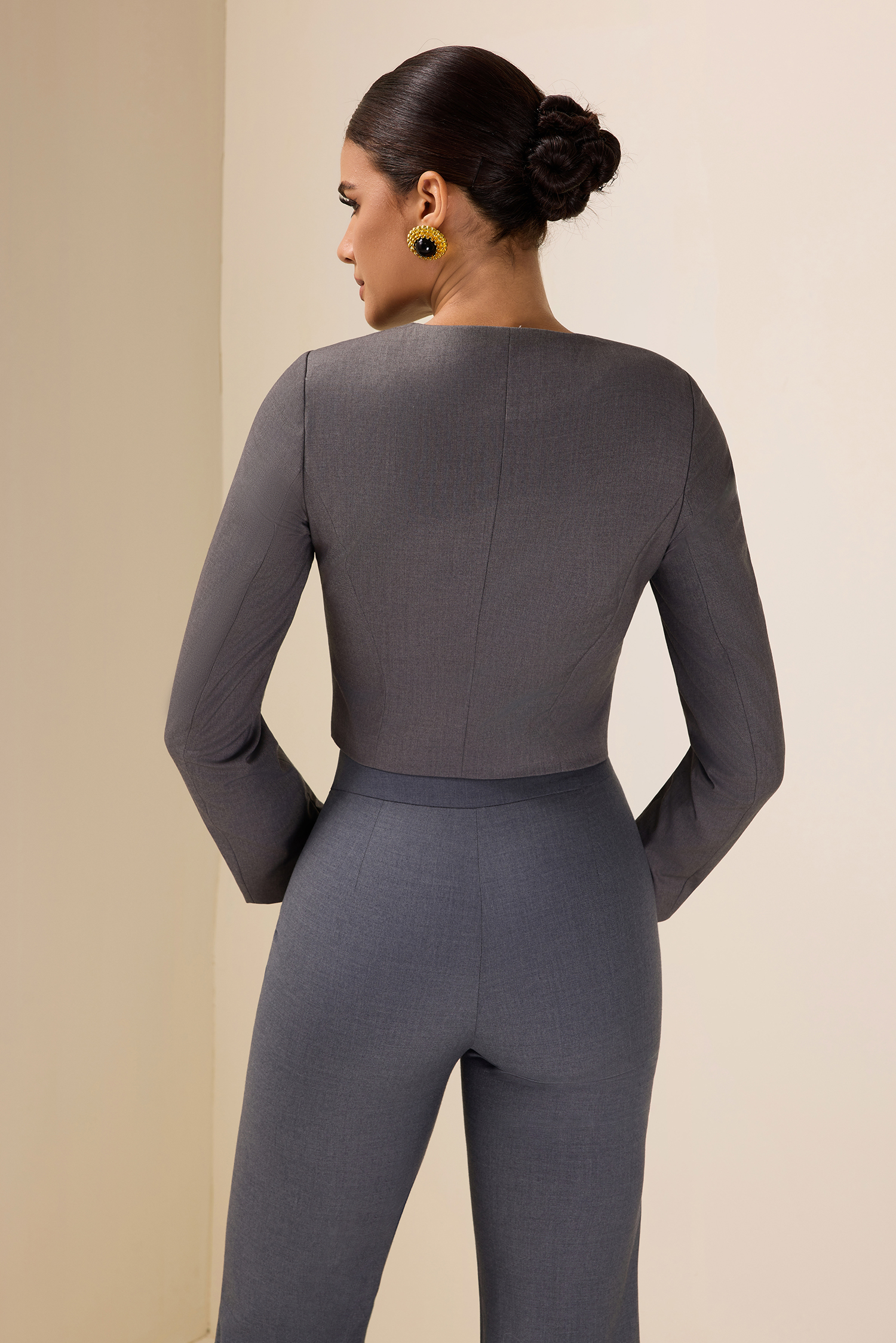 Round Neck Bottom Blazer