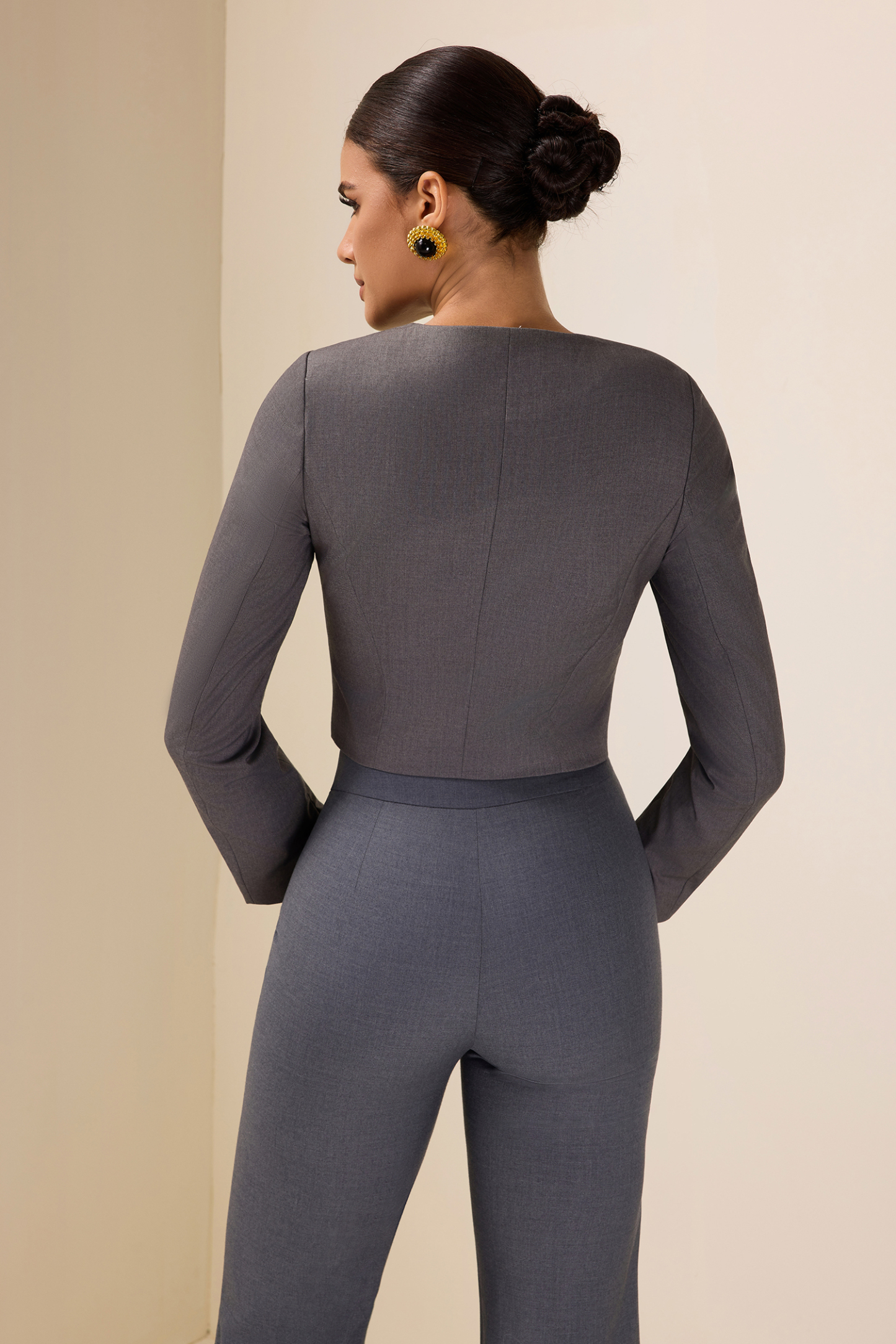 Round Neck Bottom Blazer