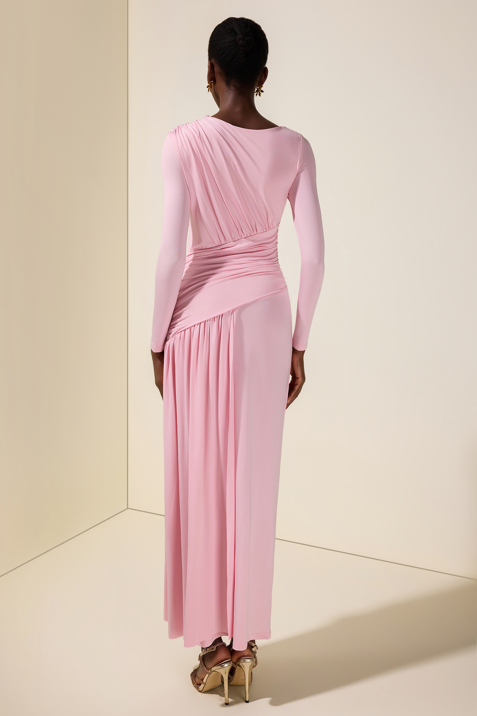 Jersey Long Sleeve Maxi Dress