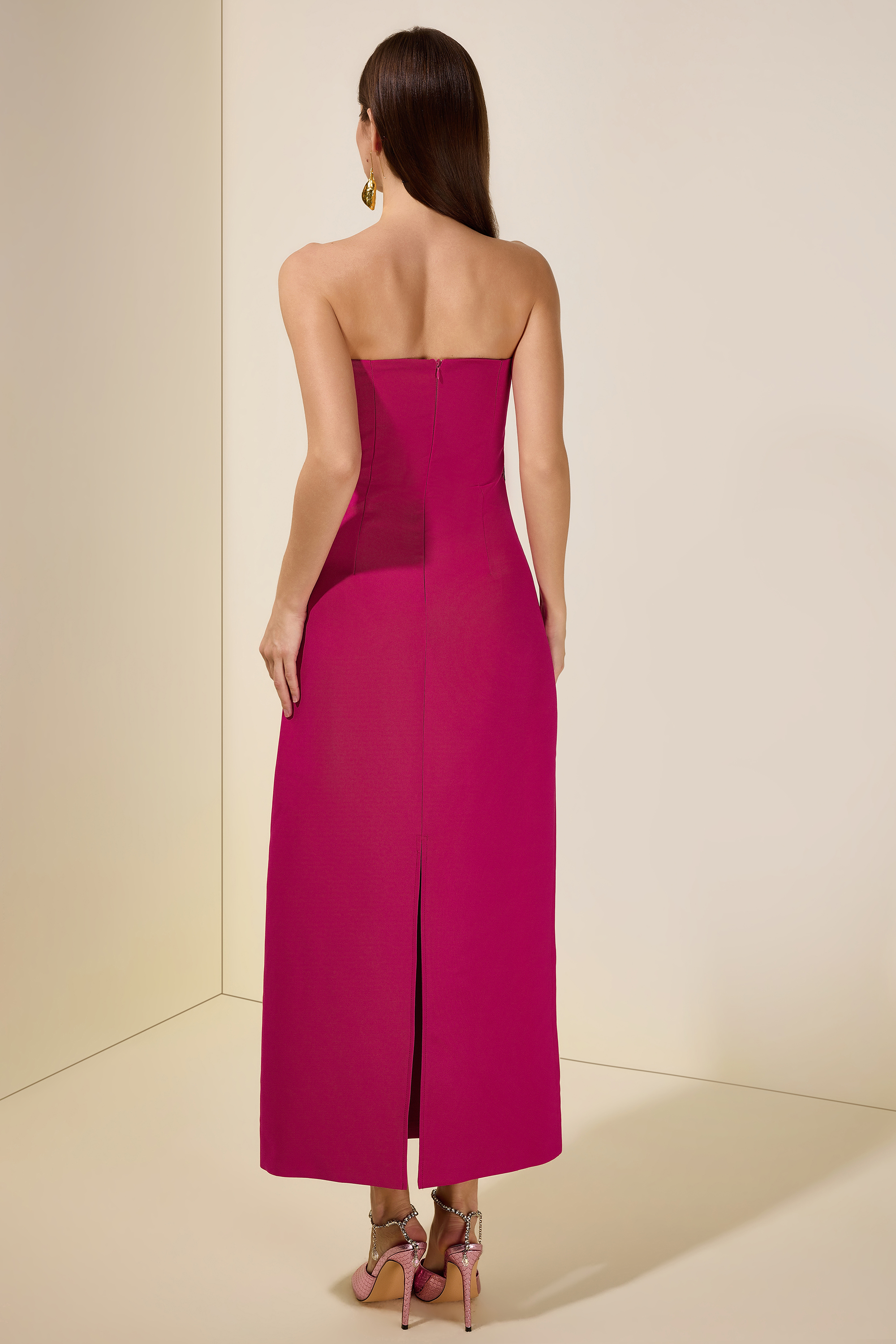 Embroidered Off-Shoulder Midi Dress