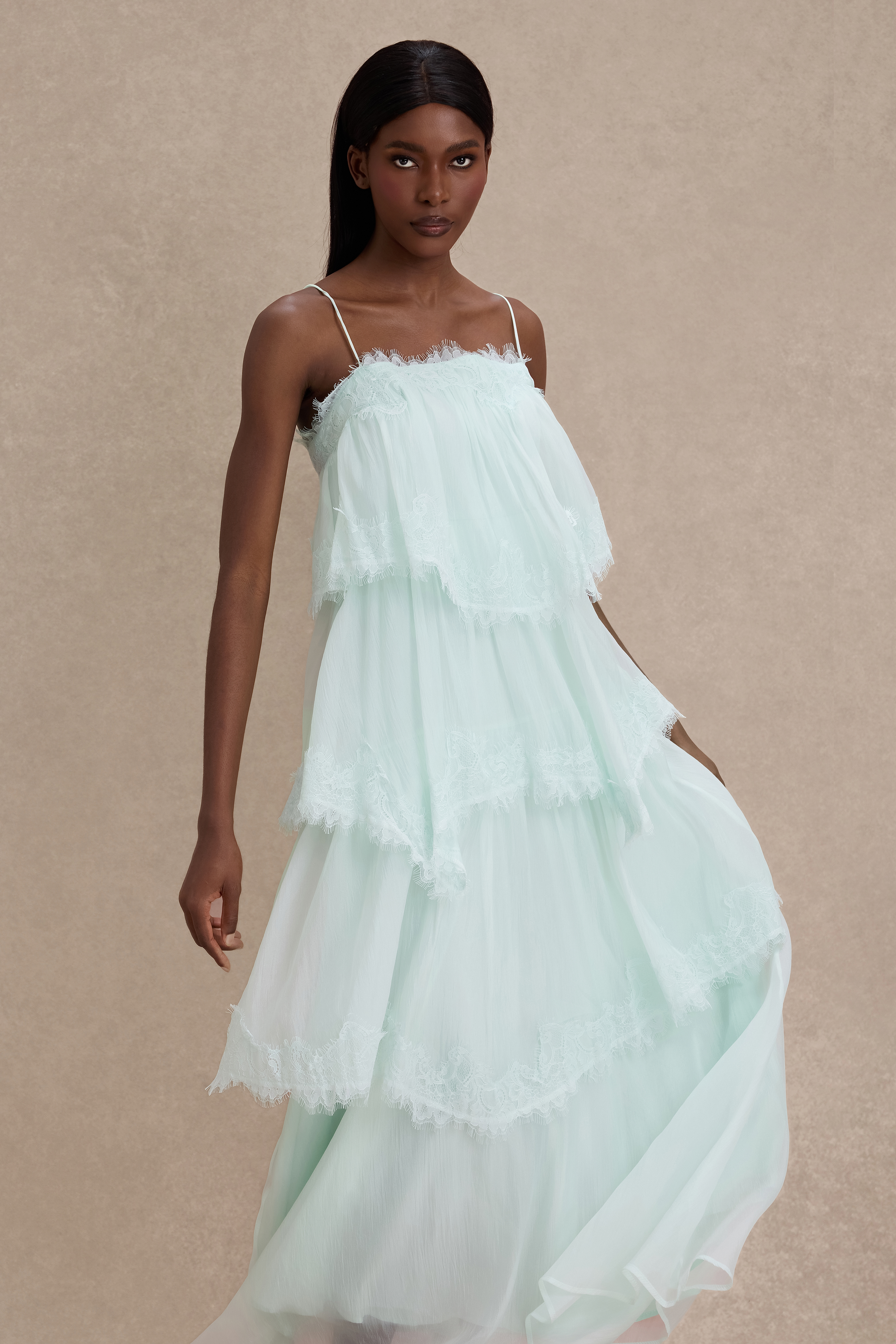 Lace Ruffle Slip Maxi Dress – JardinVue