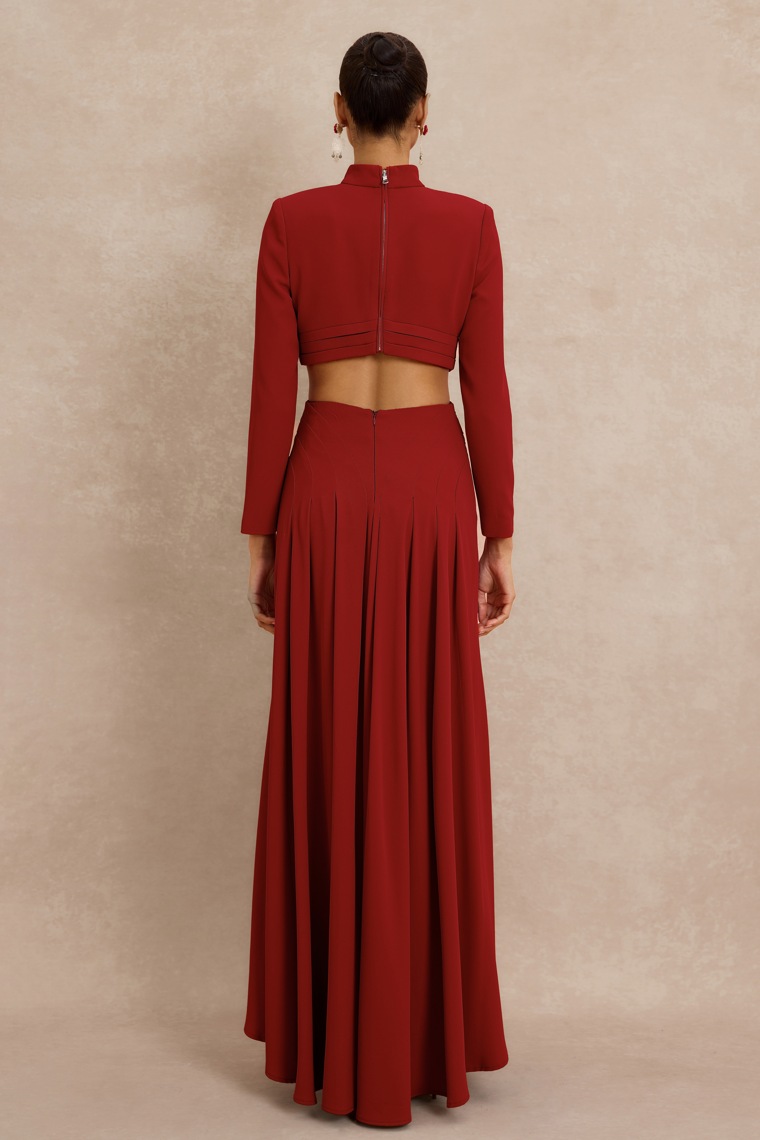 Pleat Top & Maxi Skirt Set