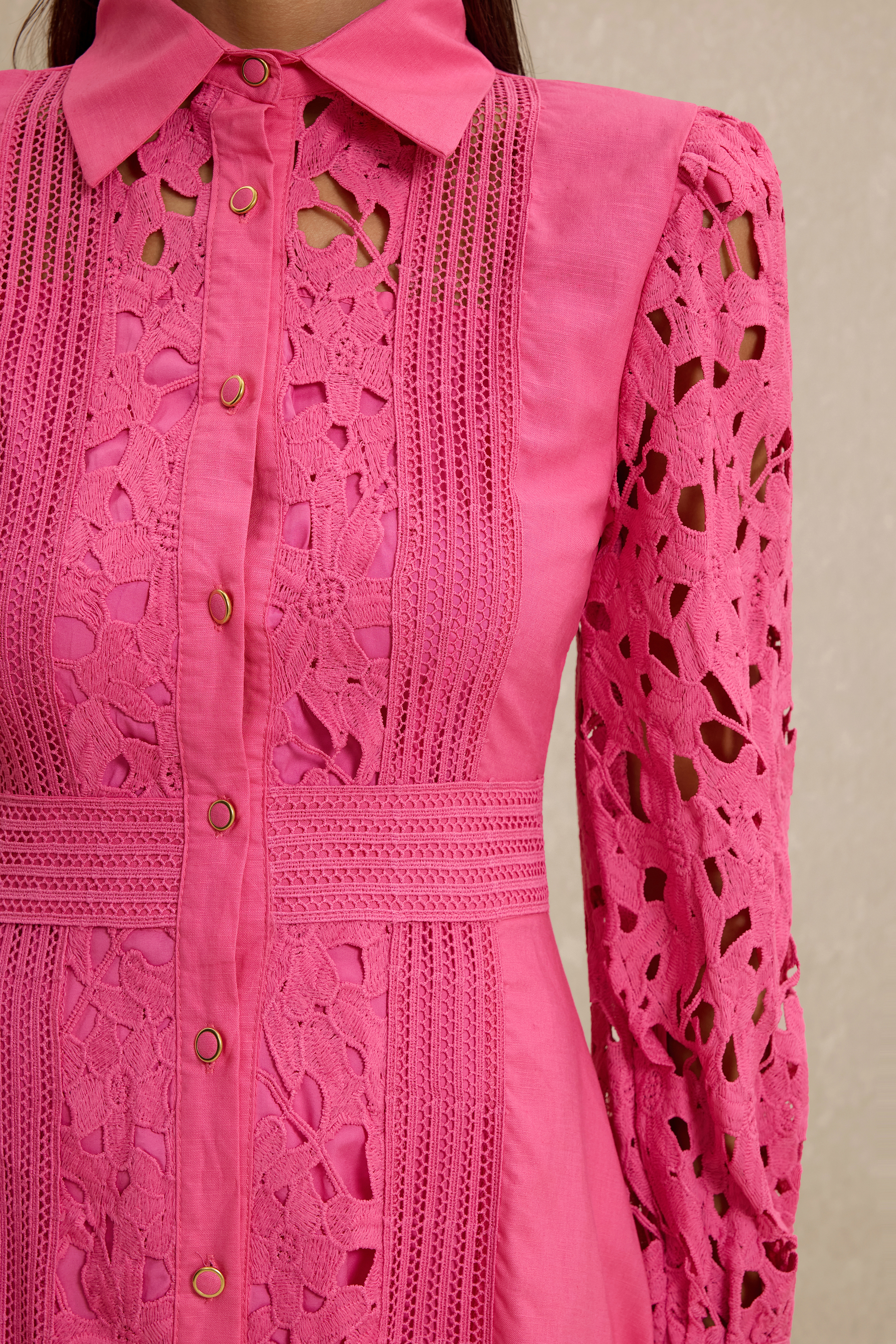Lace Splicing Flapped Midi Dress