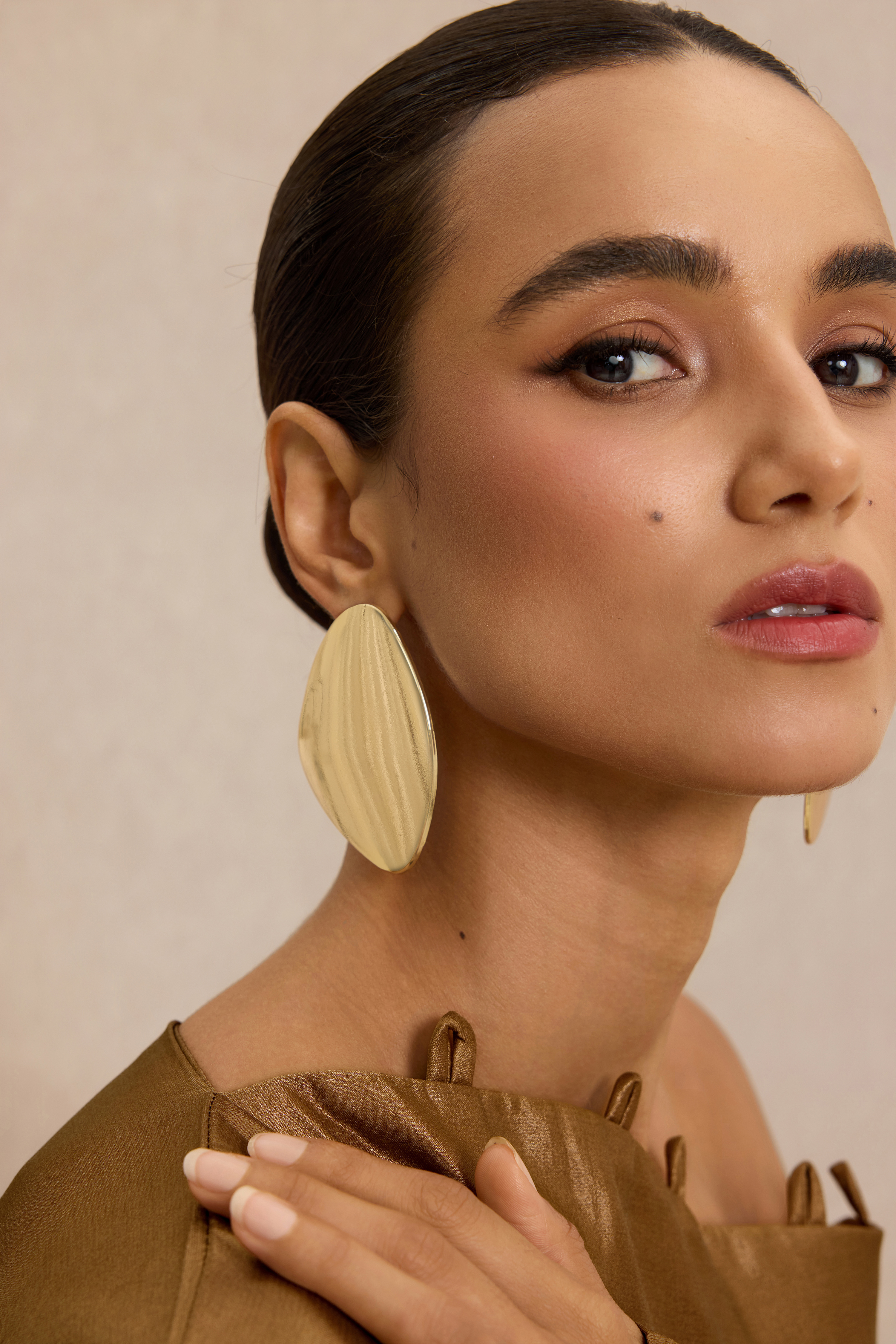 Geometric Exaggerated Gold Earrings