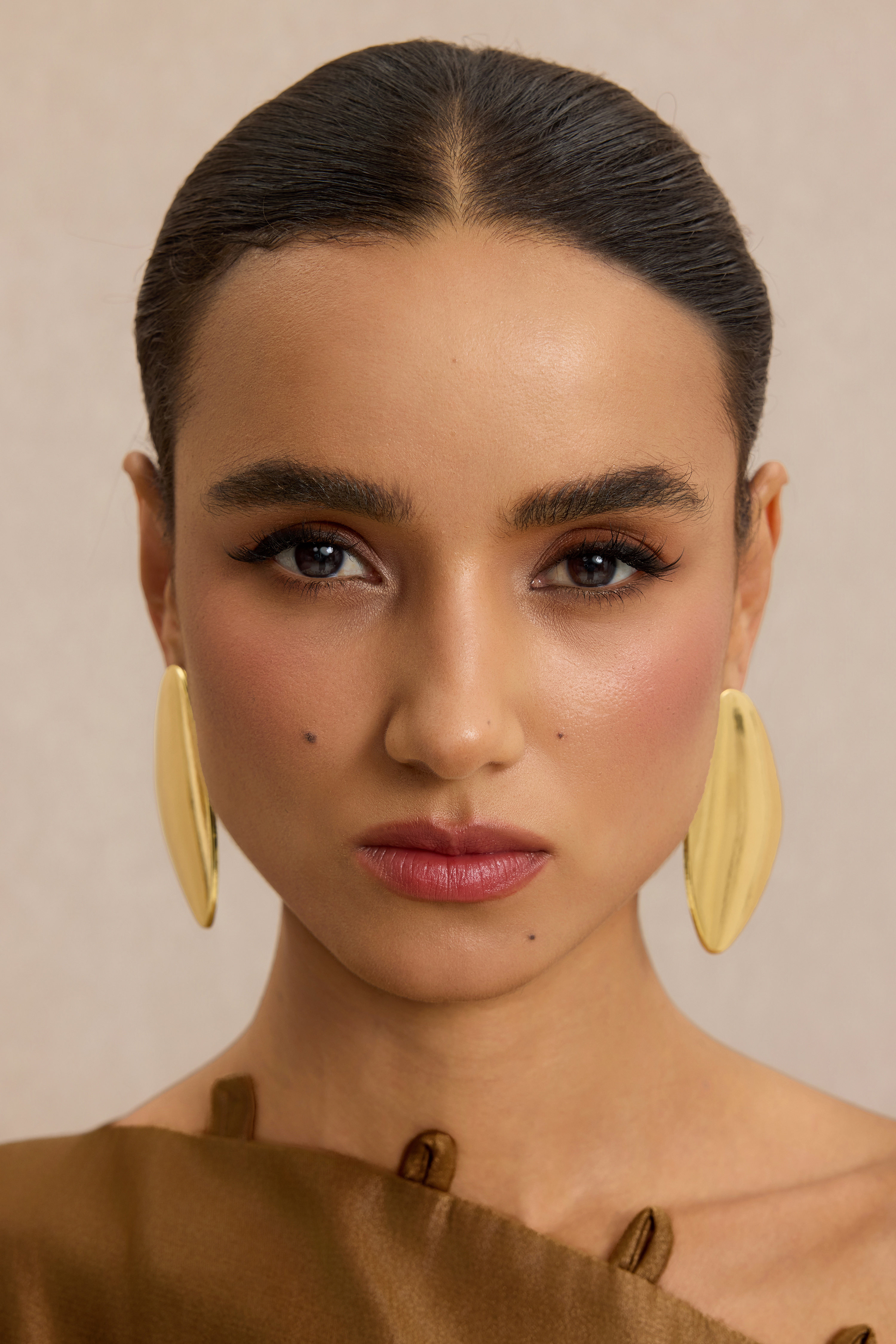 Geometric Exaggerated Gold Earrings