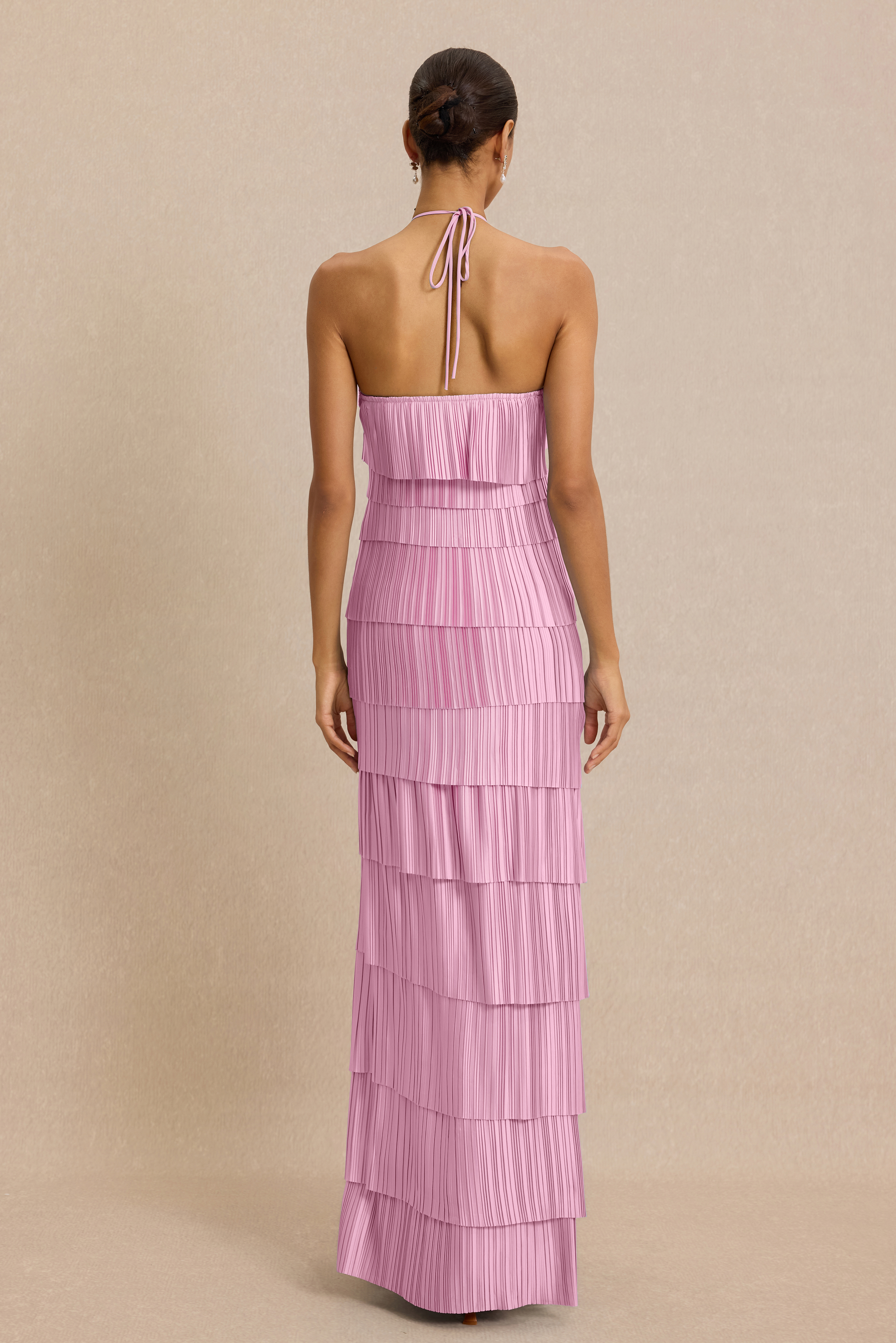Sleeveless Backless Halter Neck Maxi Dress
