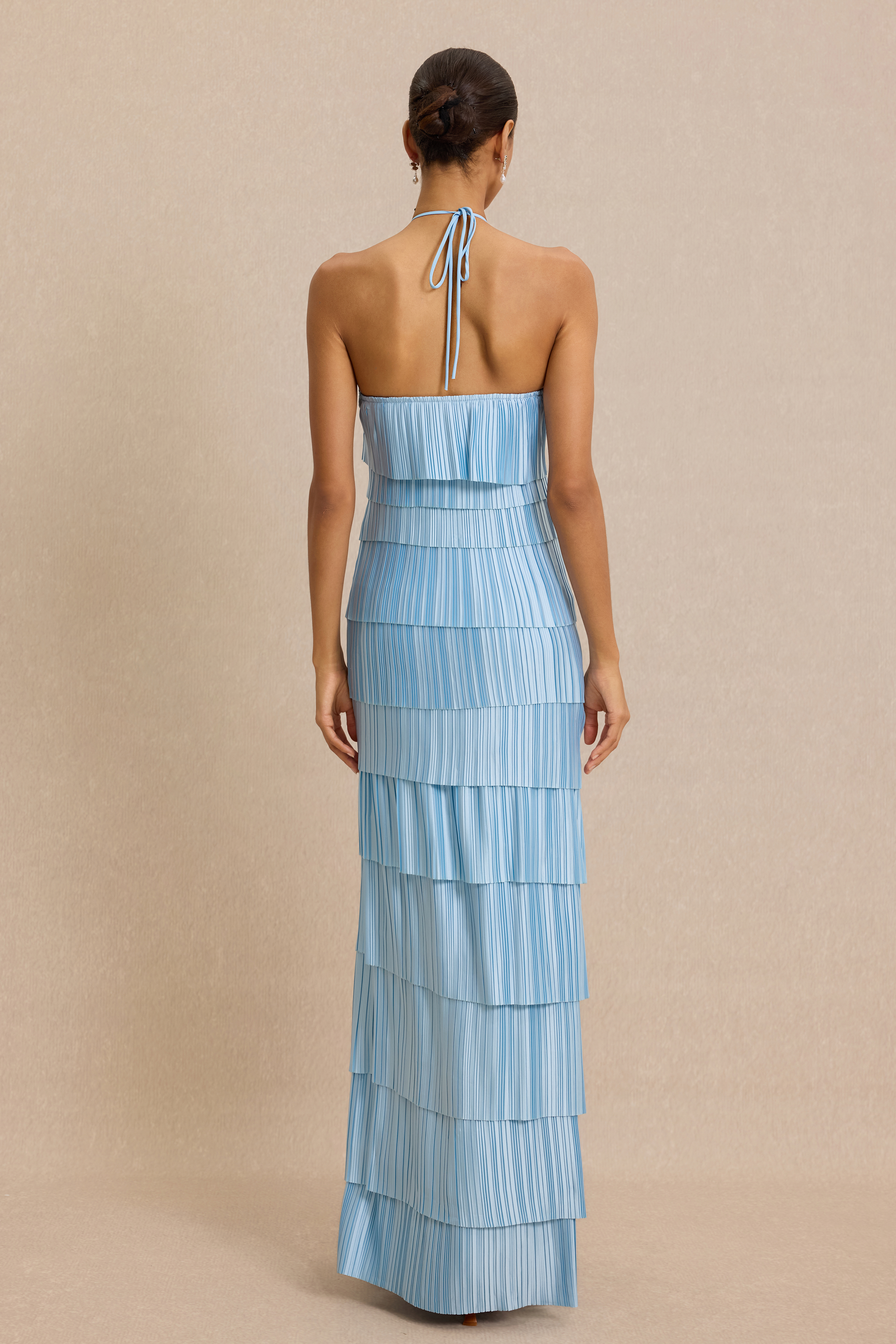 Sleeveless Backless Halter Neck Maxi Dress