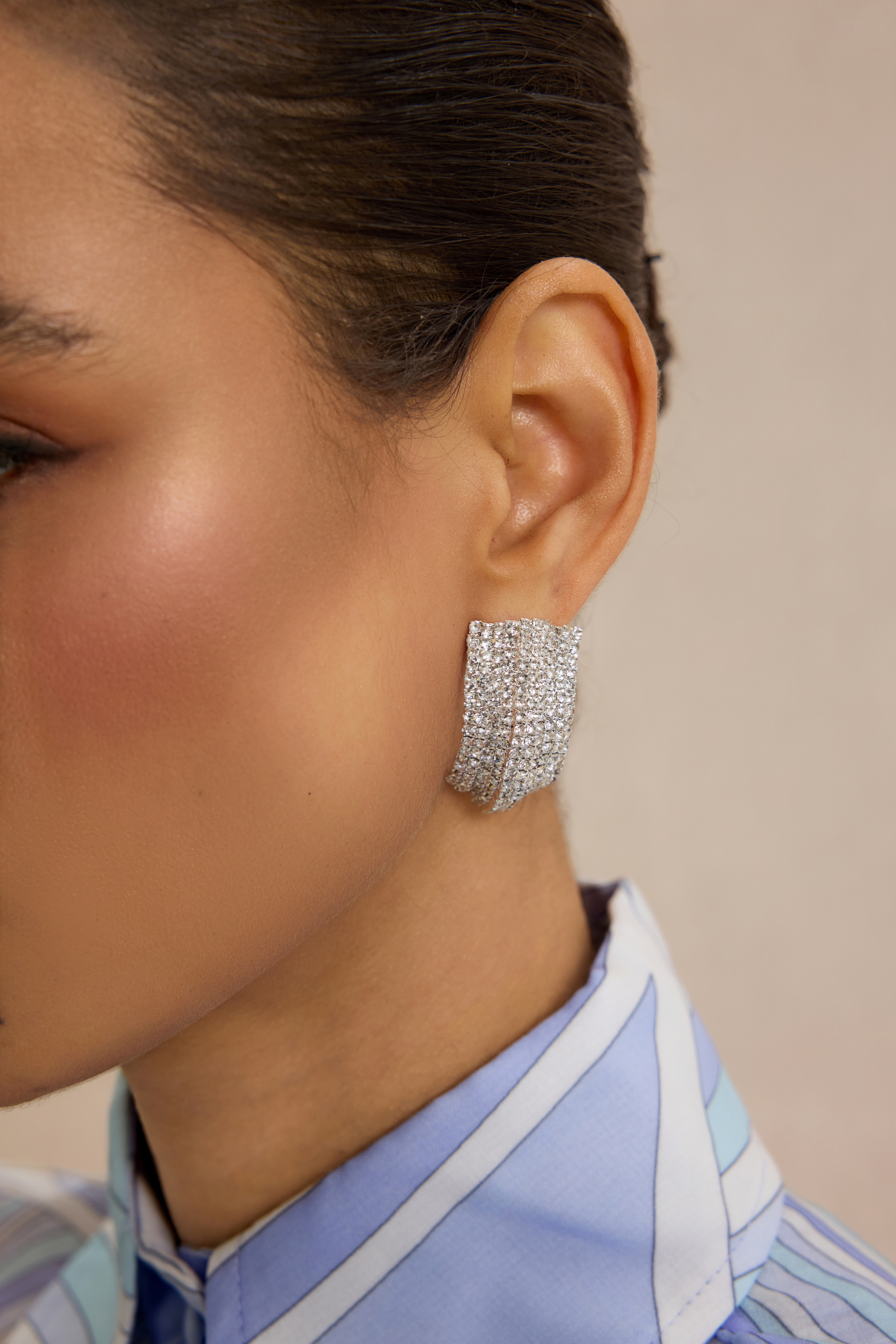 Crystal Rectangle Earrings