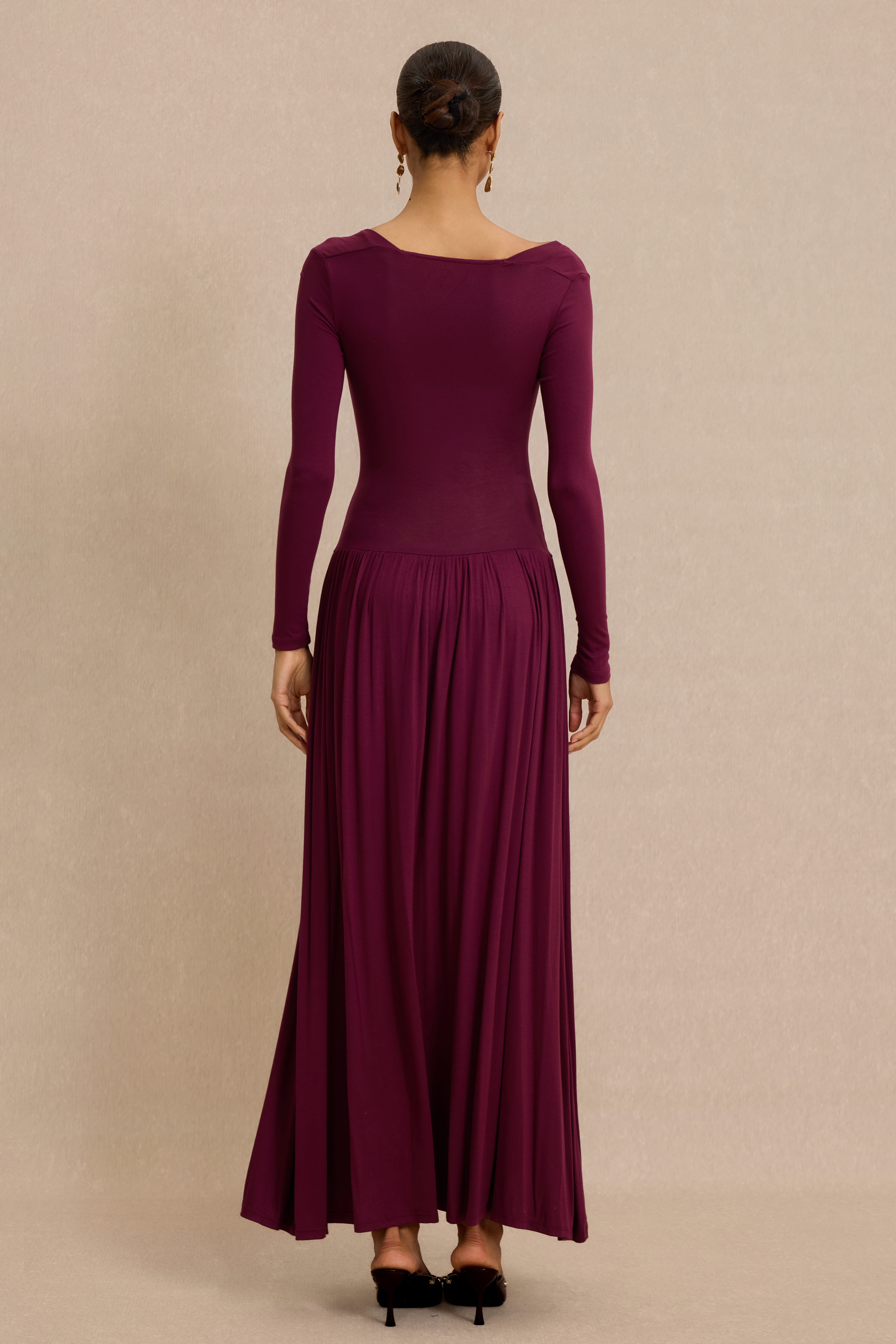 Lace Splicing V-Neck Midi Dress