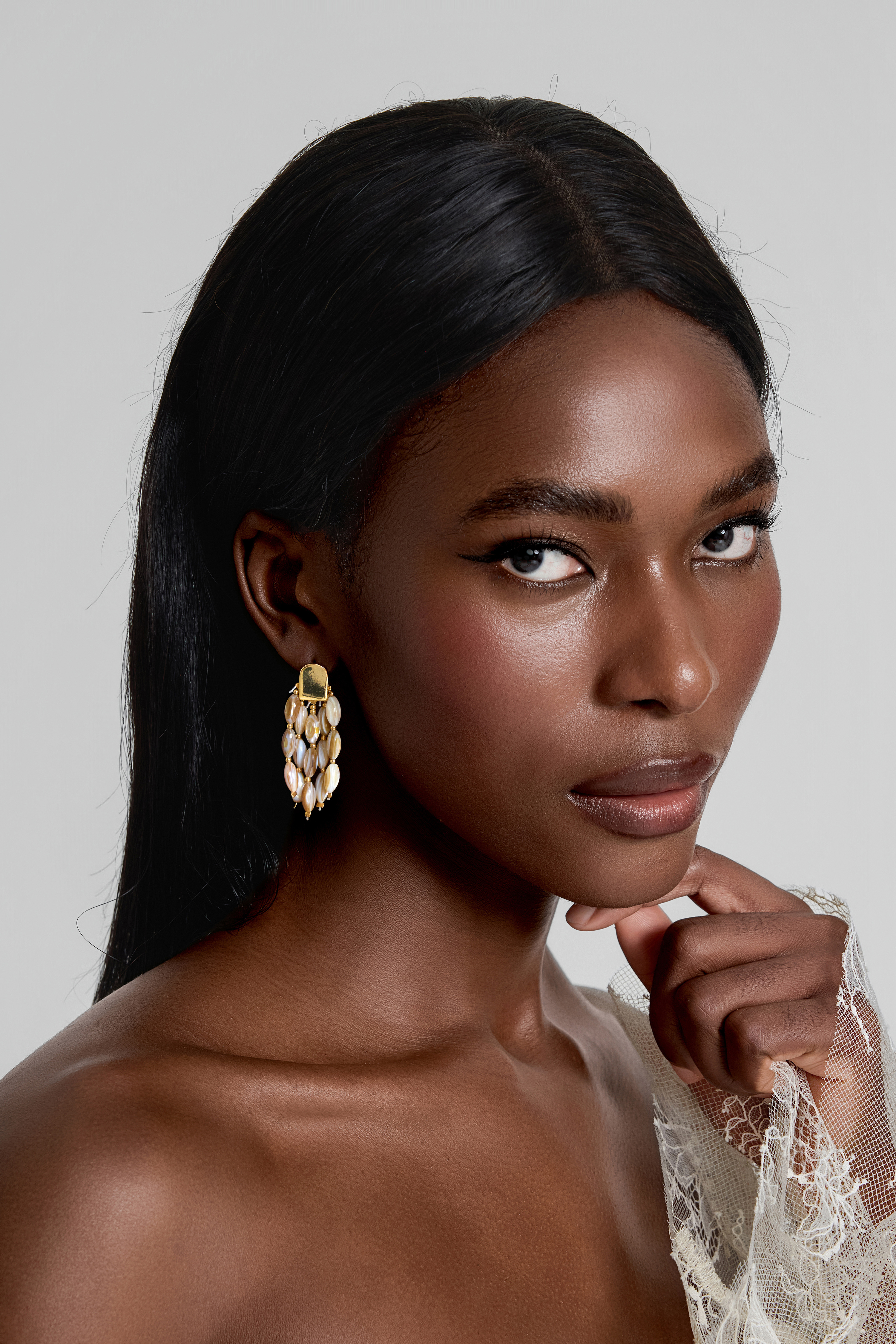 Shell Tassel Beaded Earrings
