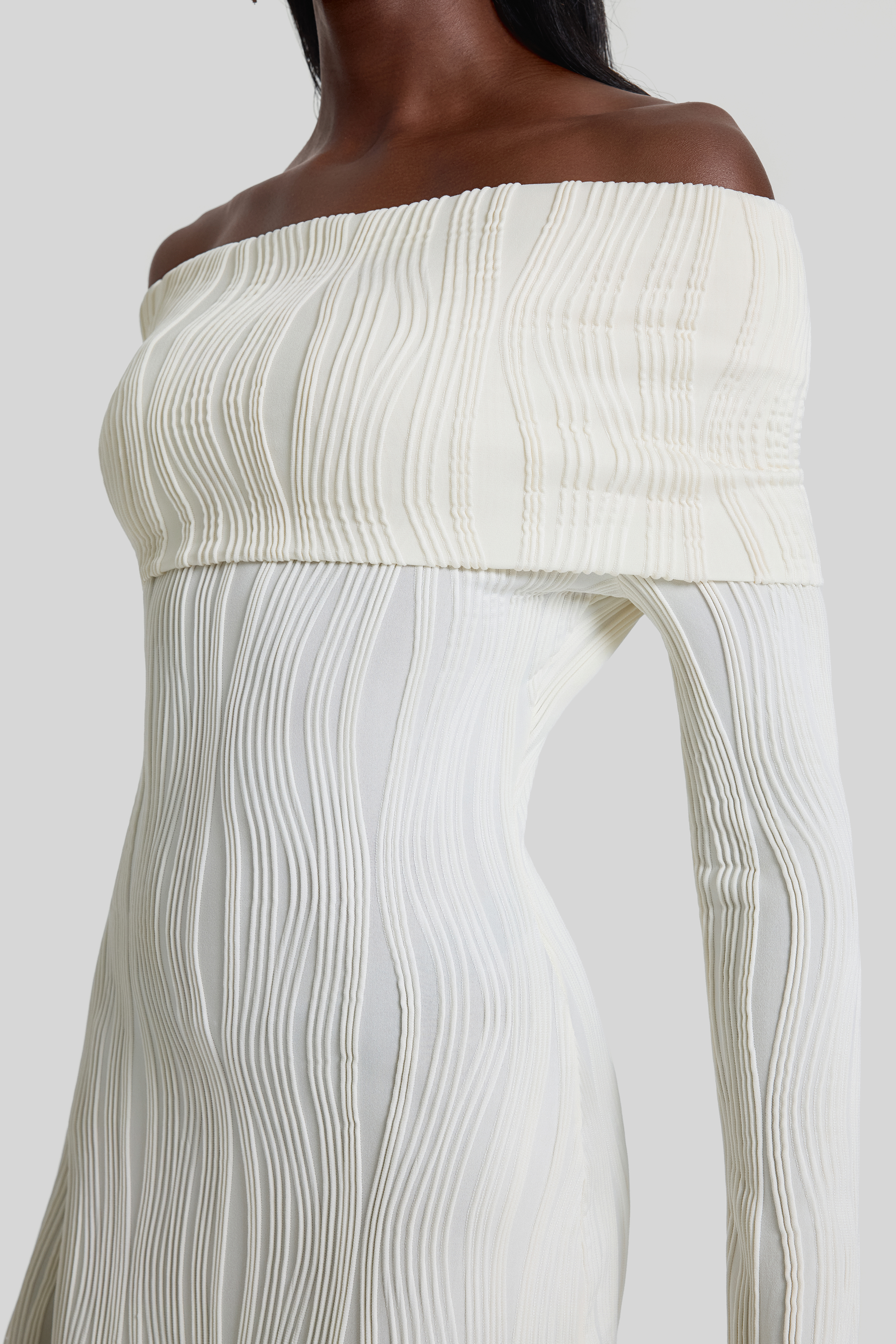 Jersey Off Shoulder Bodycon Maxi Dress