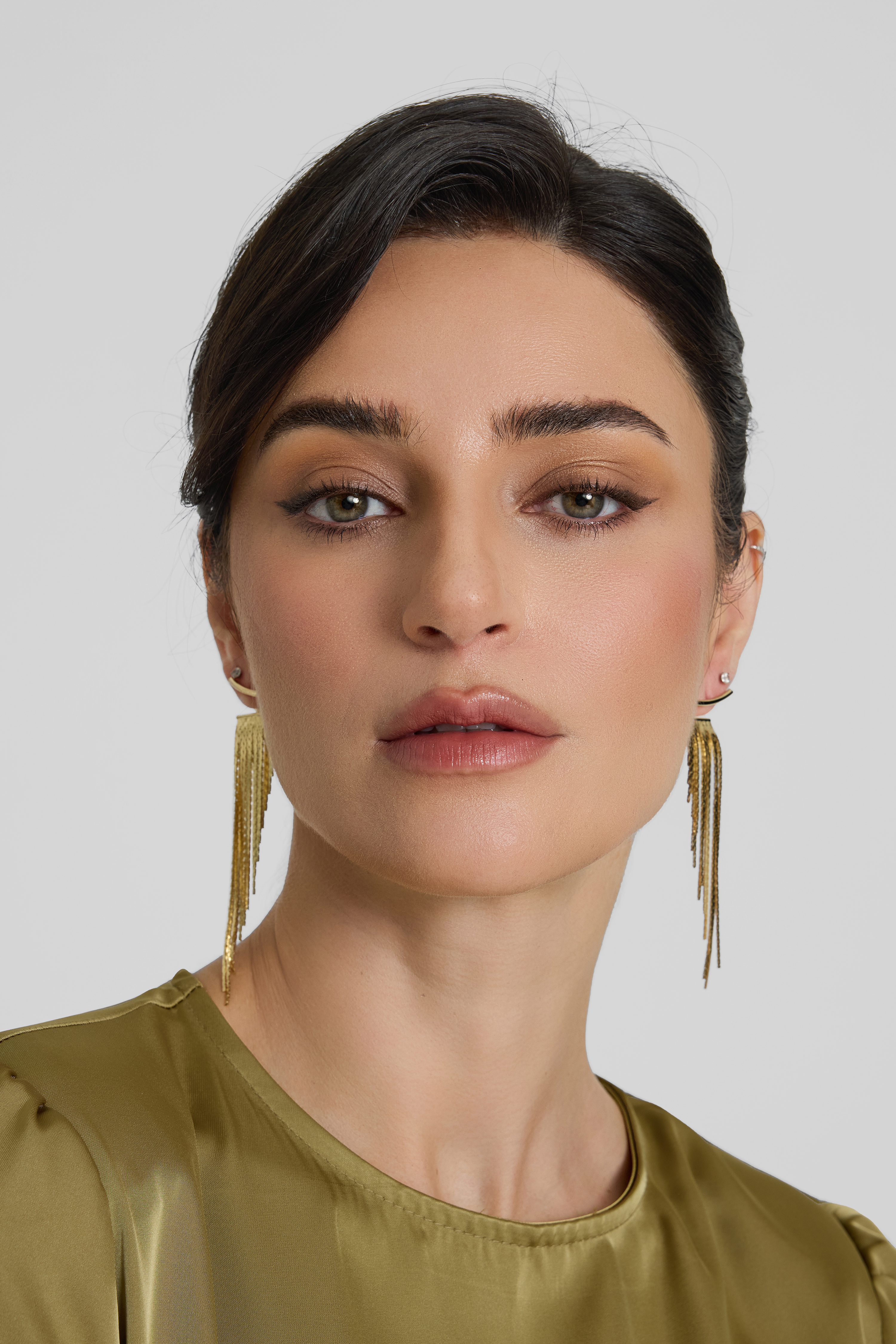 Gold Irregular Tassel Earrings
