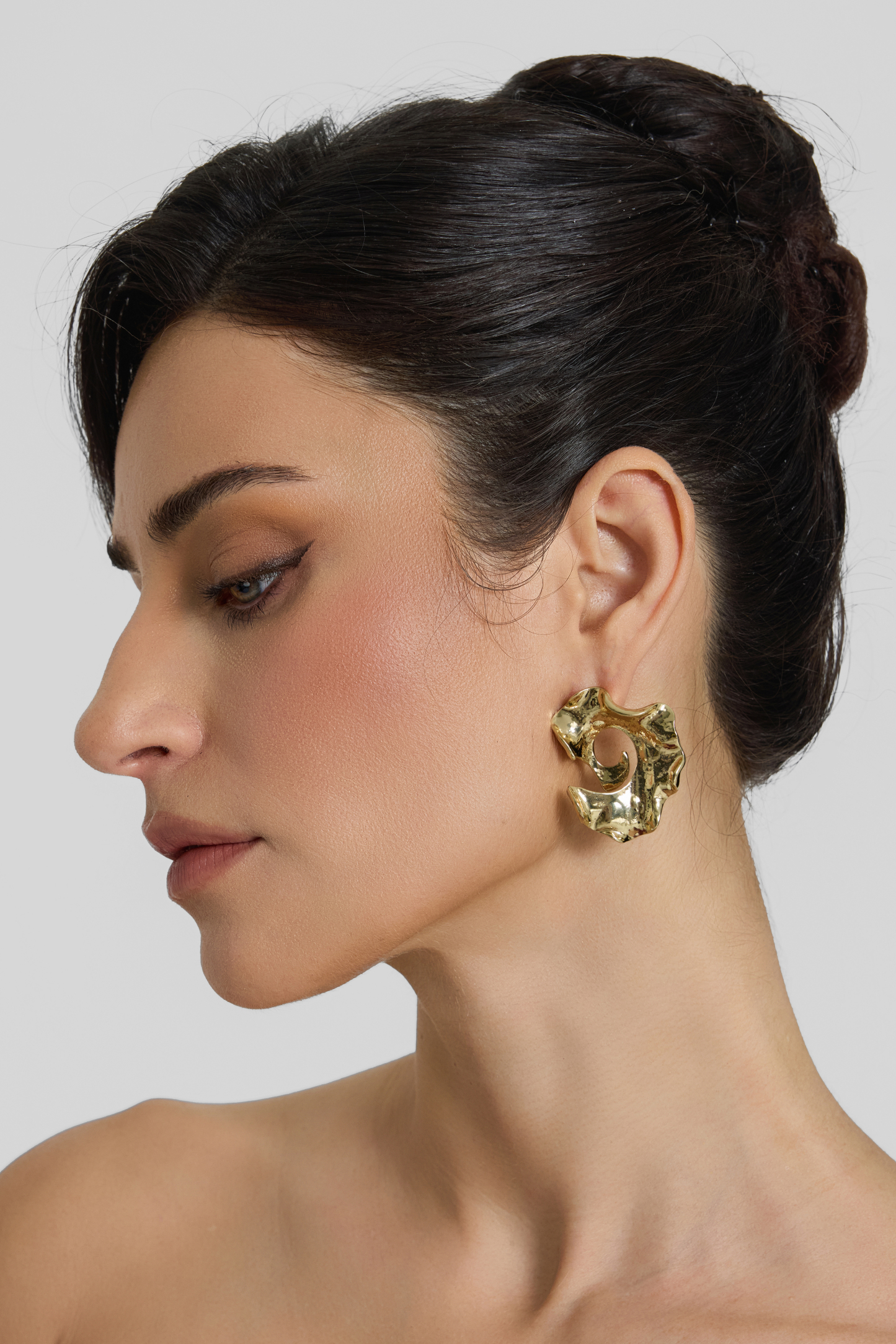 Irregular Spiral Round Earrings
