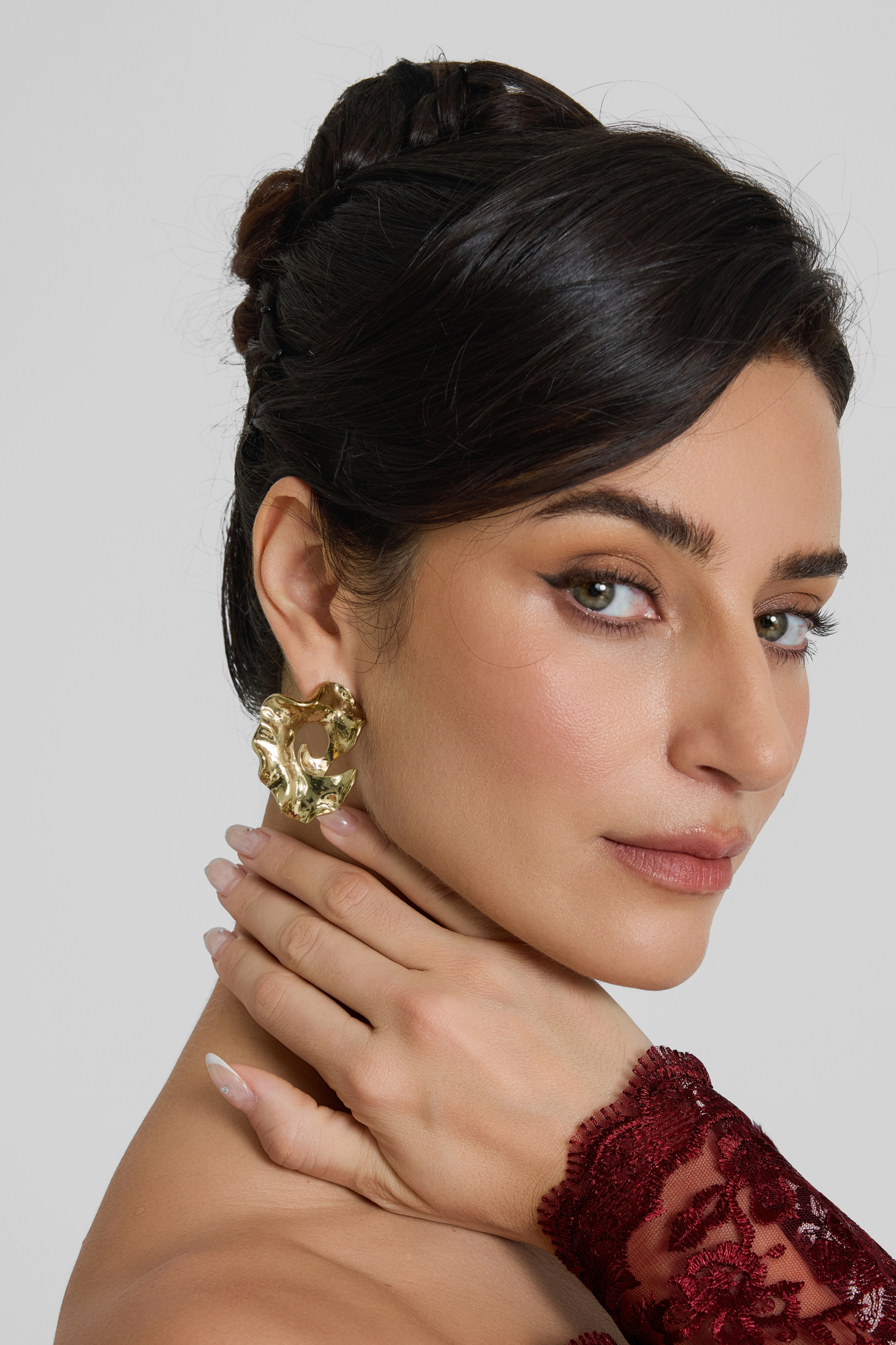 Irregular Spiral Round Earrings