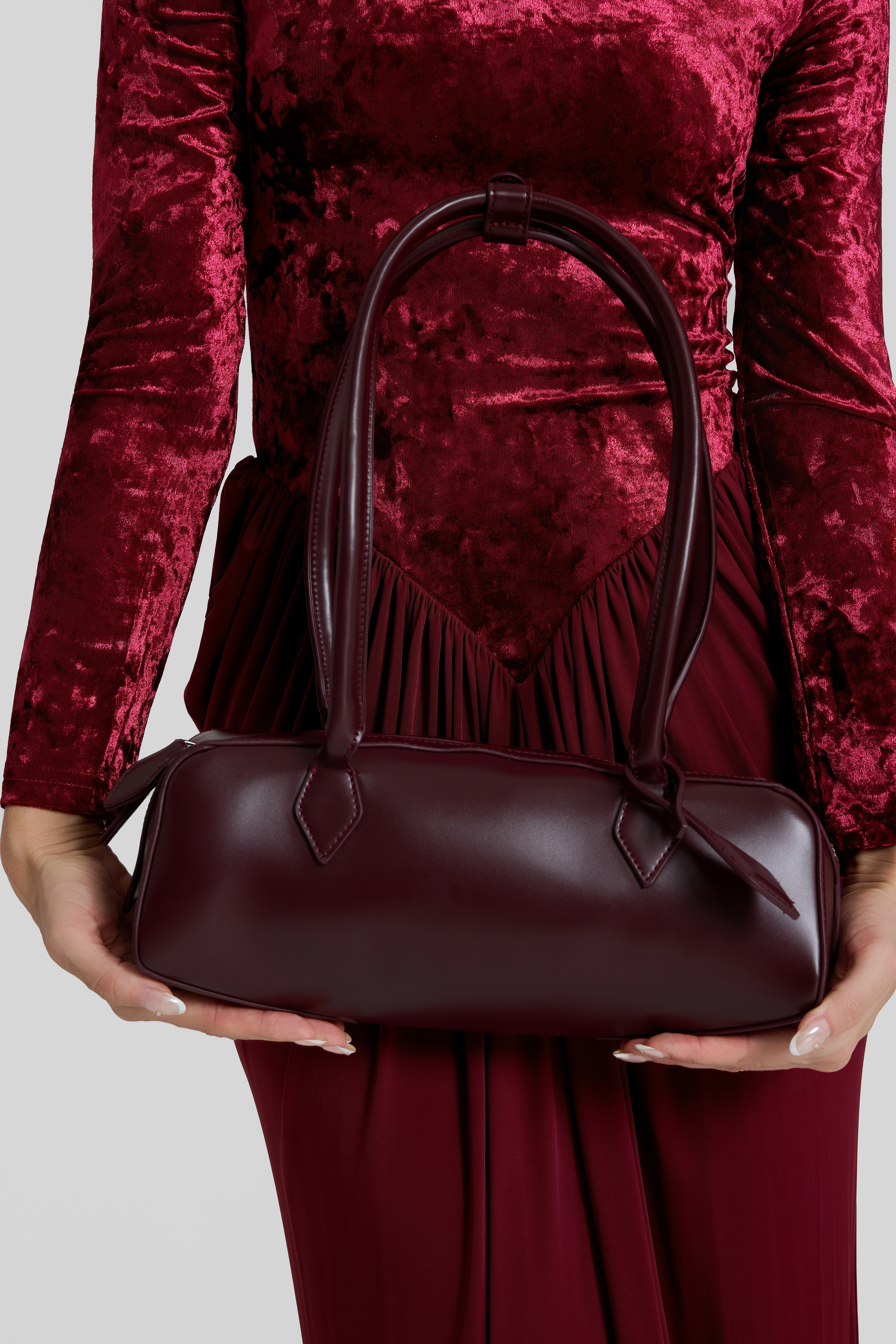 Vintage PU Long Tube Underarm Bag