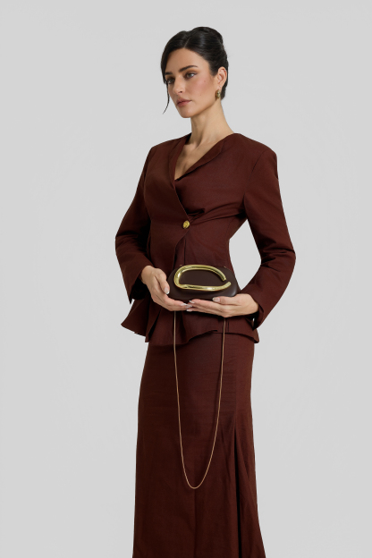 Gold Clasped Box Bag