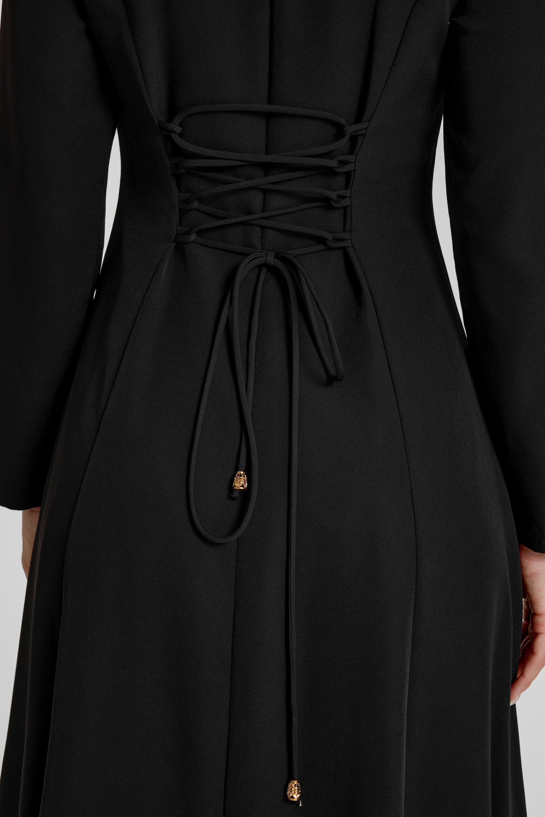 3D Flower Contrast Color Button Maxi Dress