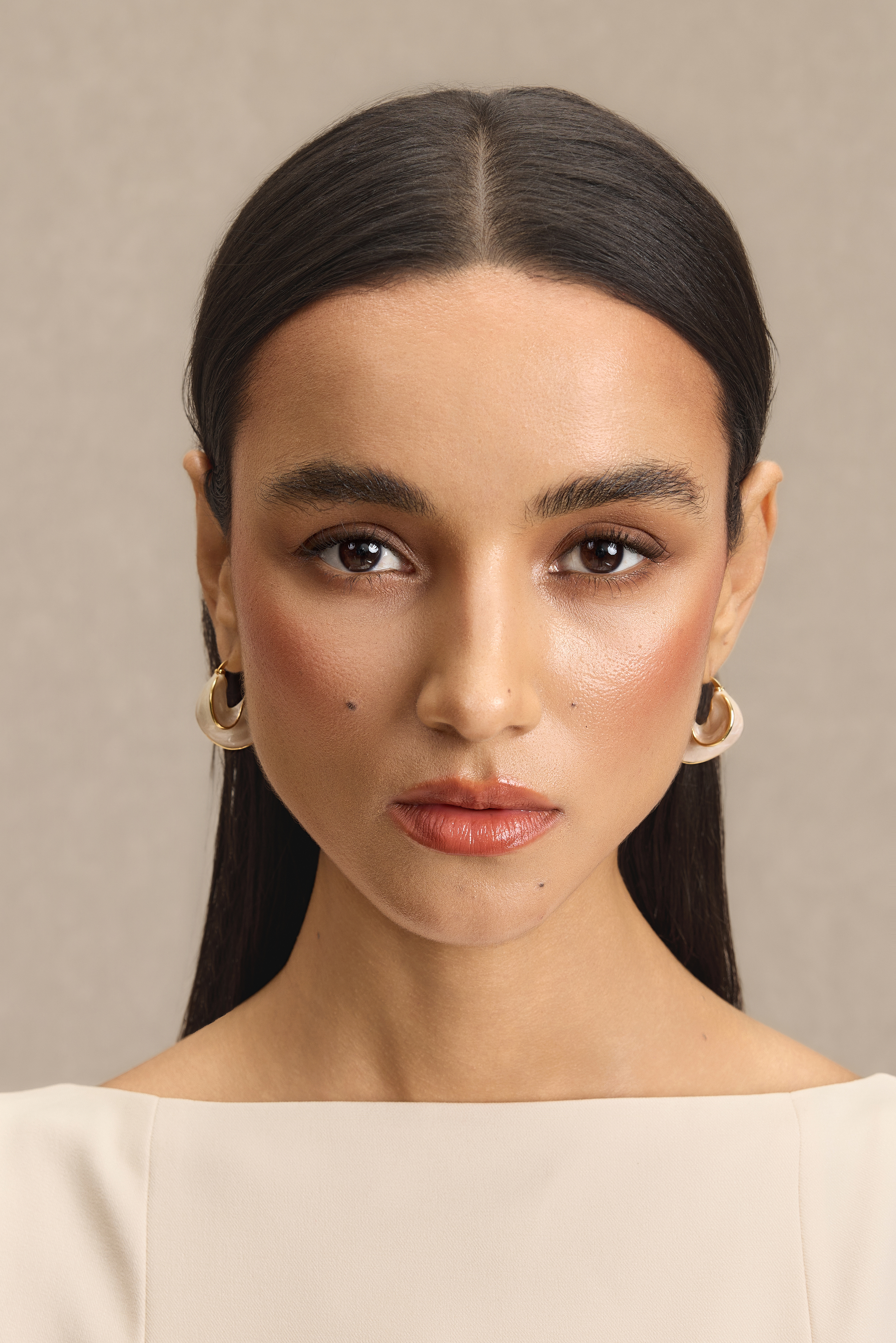 Metal Enamel Twisted Irregular Earrings