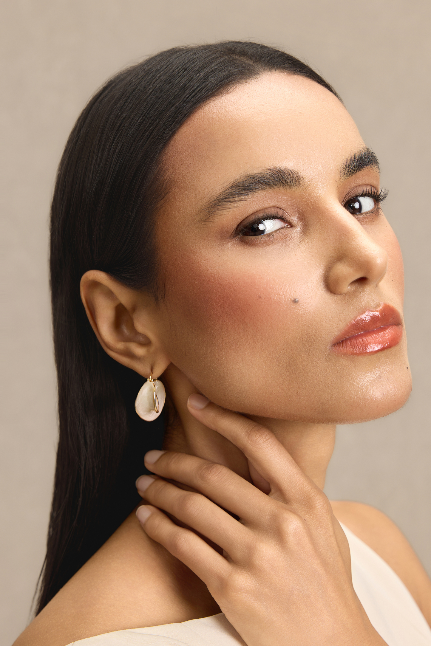 Metal Enamel Twisted Irregular Earrings
