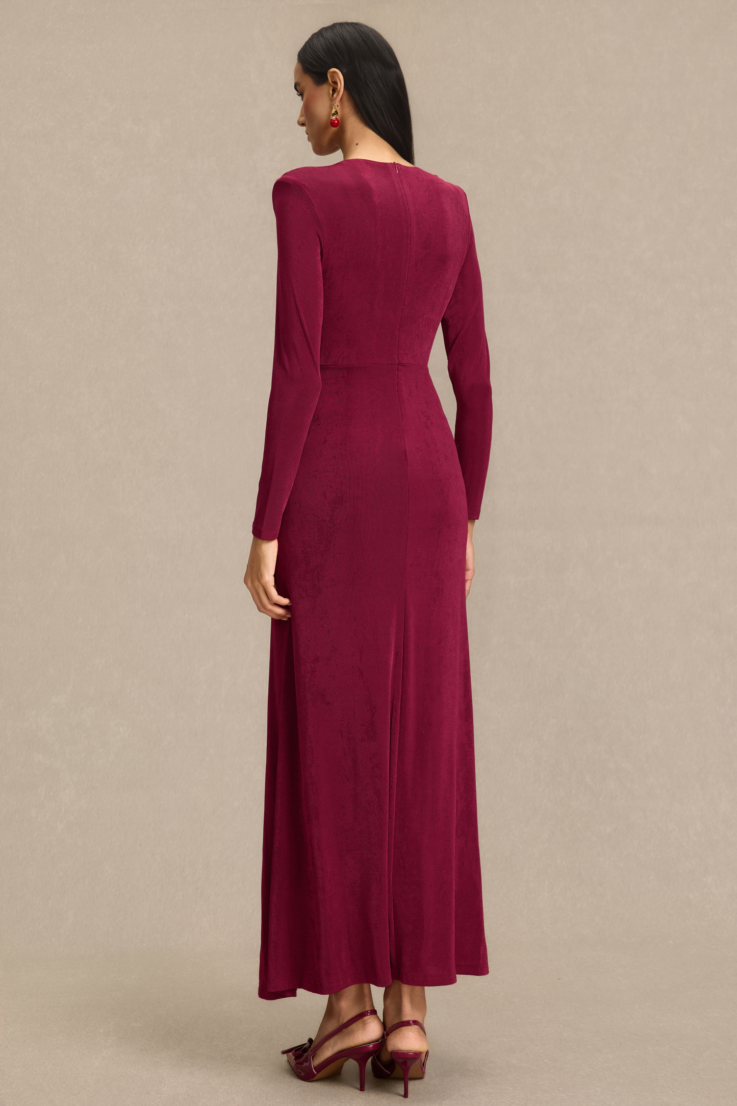 Solid Decorative Rope Knotted Maxi Dress
