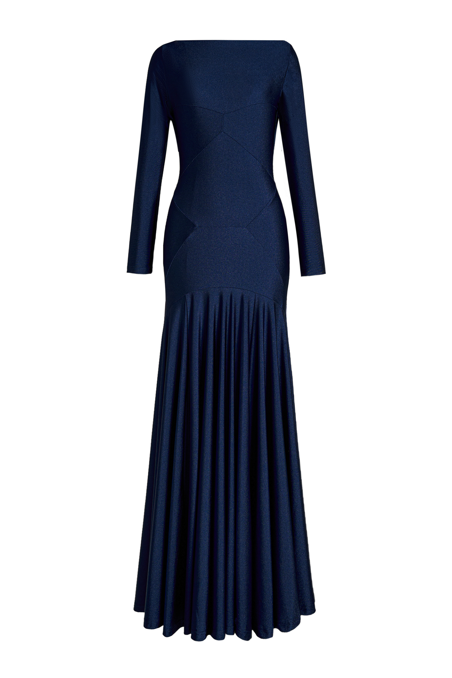 Solid Long Sleeve Metal Button Maxi Dress