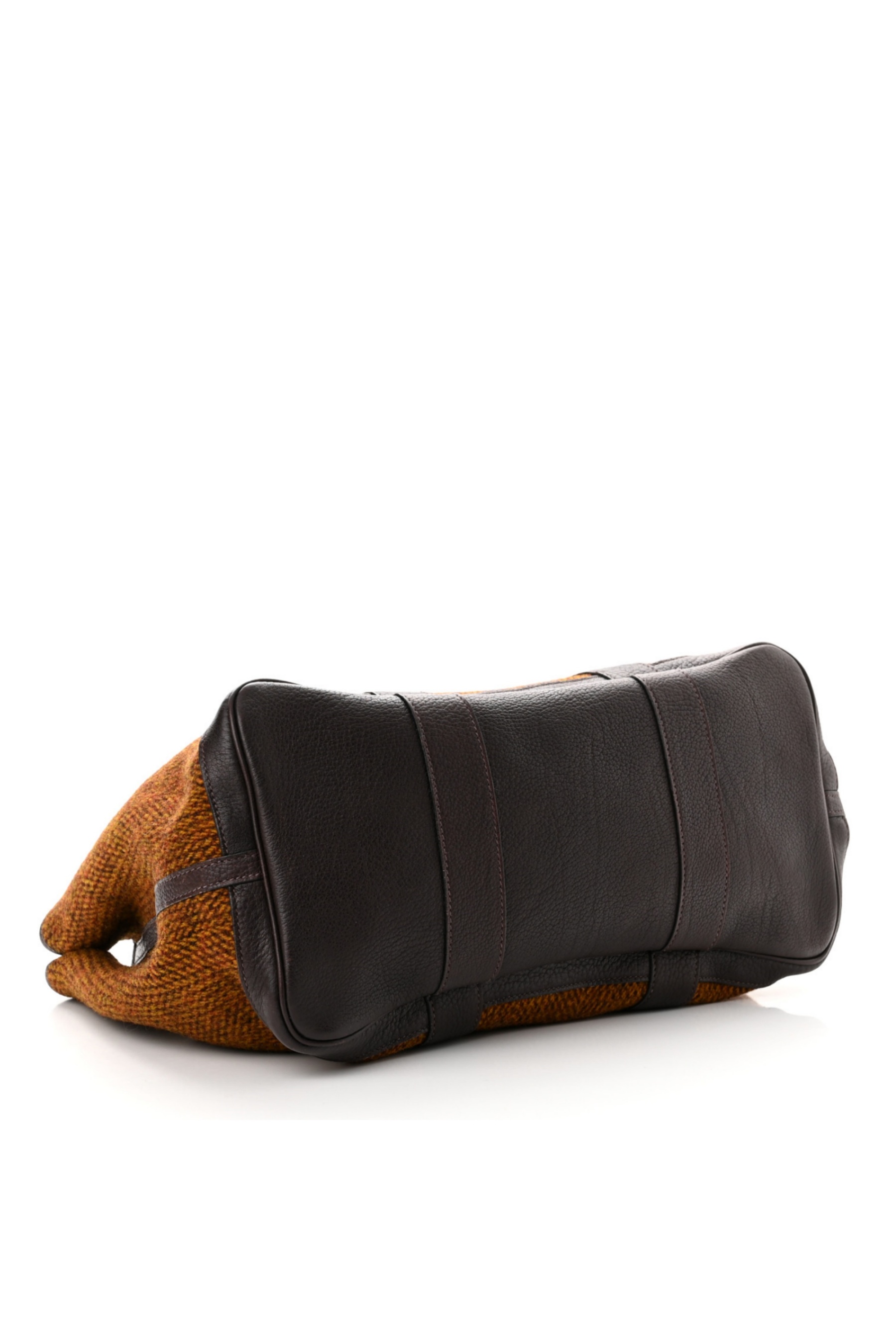 Faux Woolen Pu Leather Tote Bag