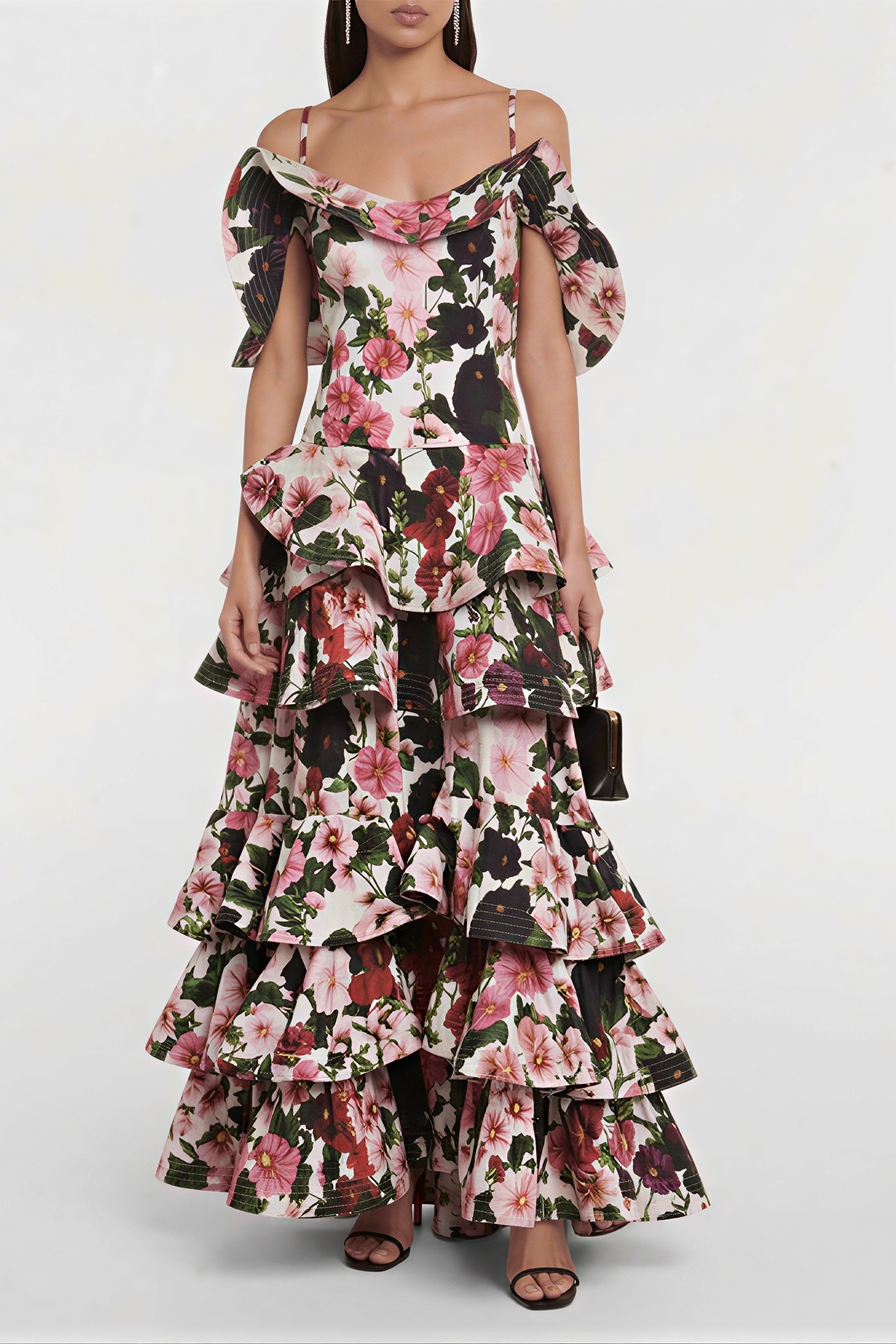 Floral Ruffle Maxi Dress