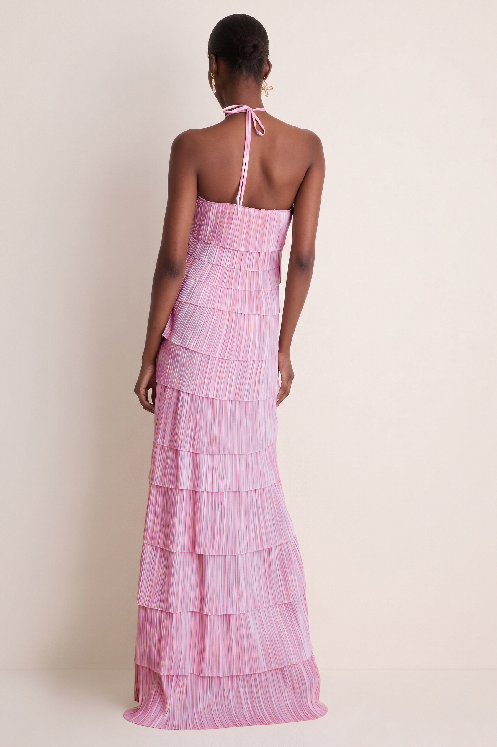Sleeveless Backless Halter Neck Maxi Dress