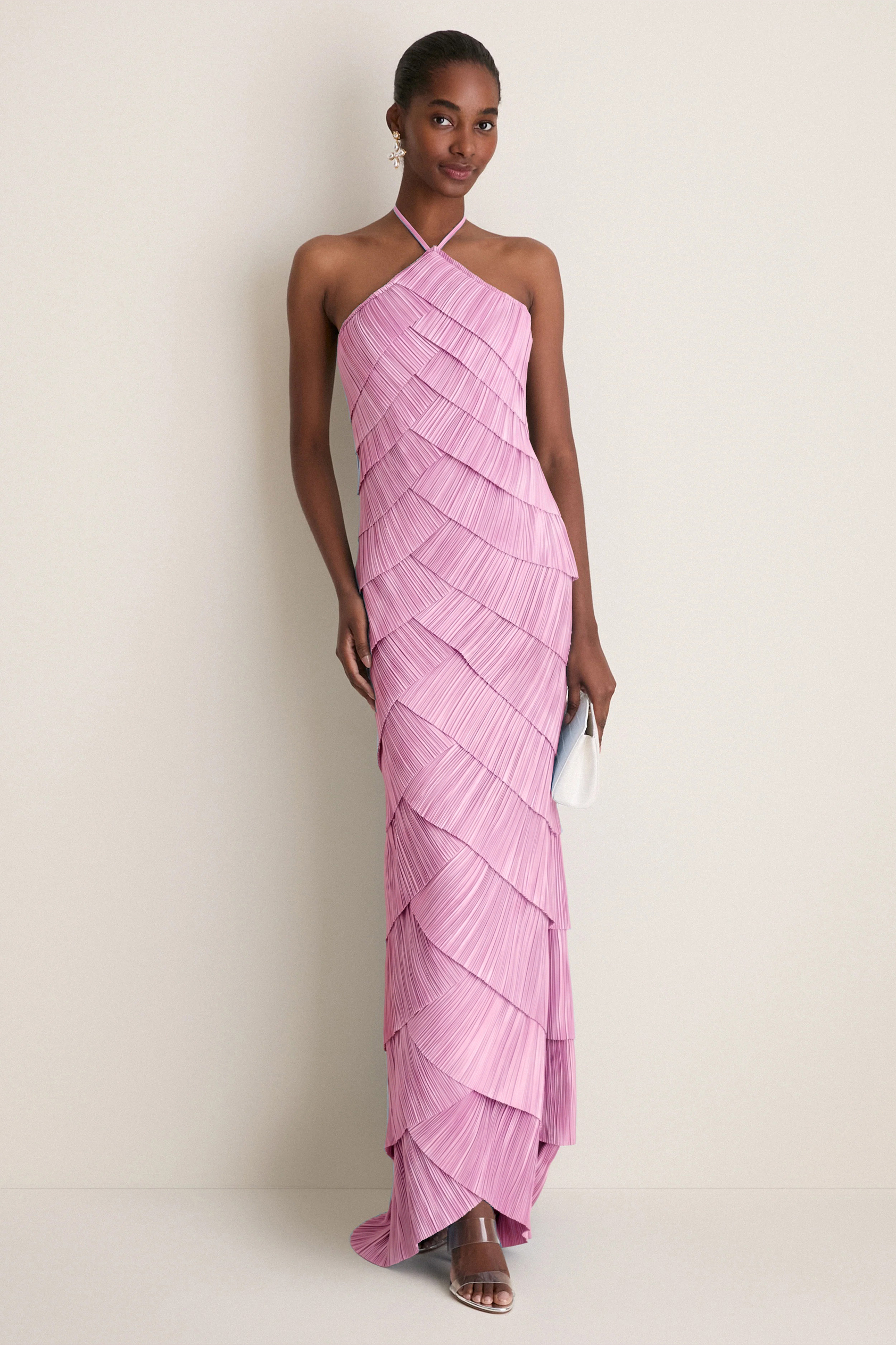 Sleeveless Backless Halter Neck Maxi Dress