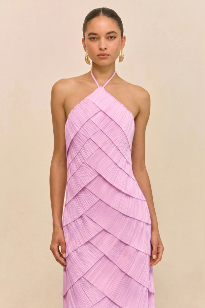 Sleeveless Backless Halter Neck Maxi Dress