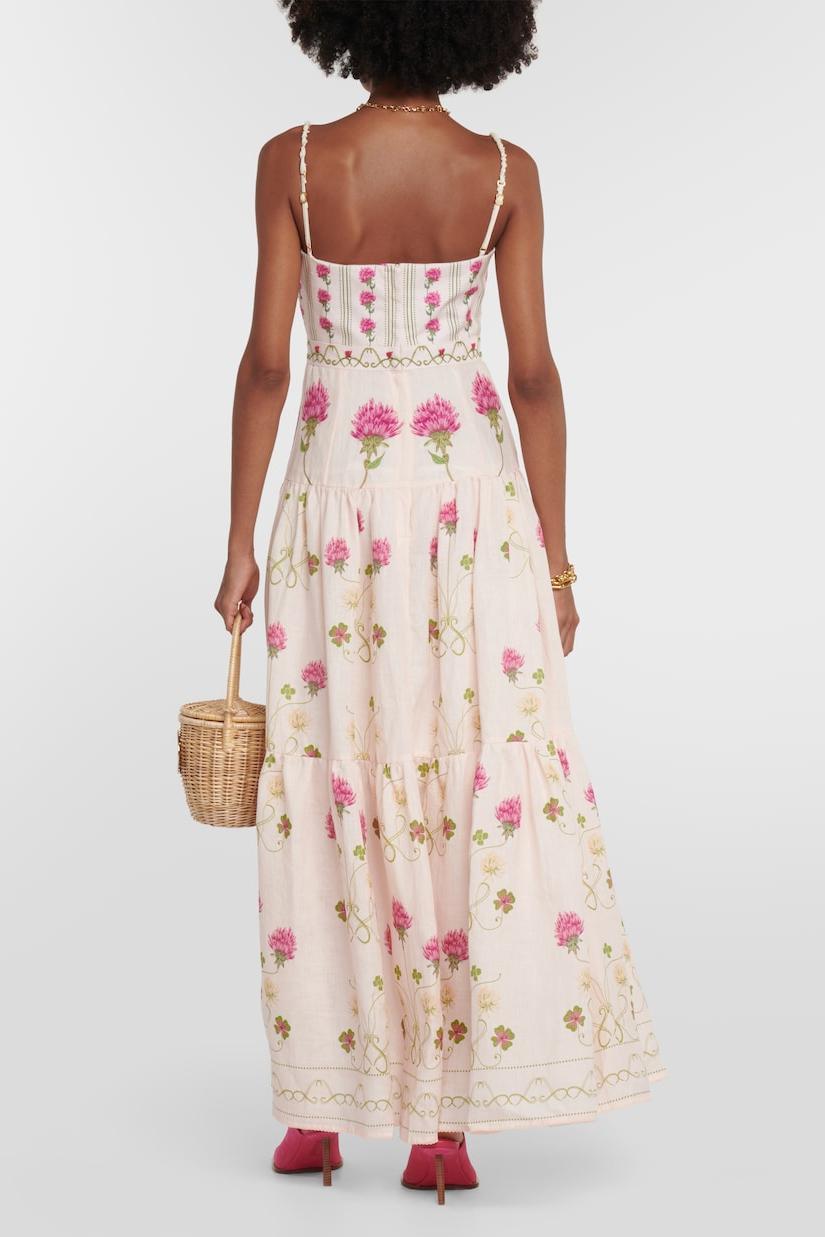 Floral Cami Tapered Waist Midi Dress