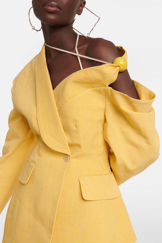 One-Shoulder Asymmetric Blazer