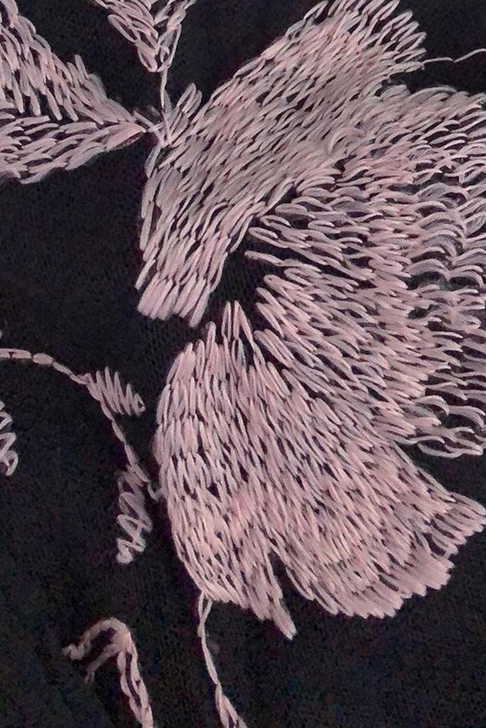 Long Sleeve Scarf Collar Lace Up Midi Dress