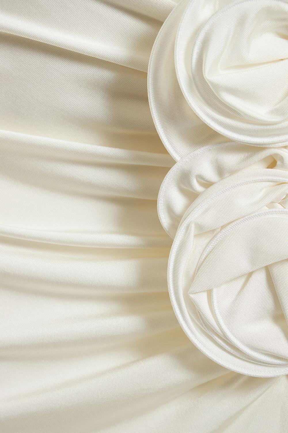 Long Sleeve Lace Up Two-piece Set White