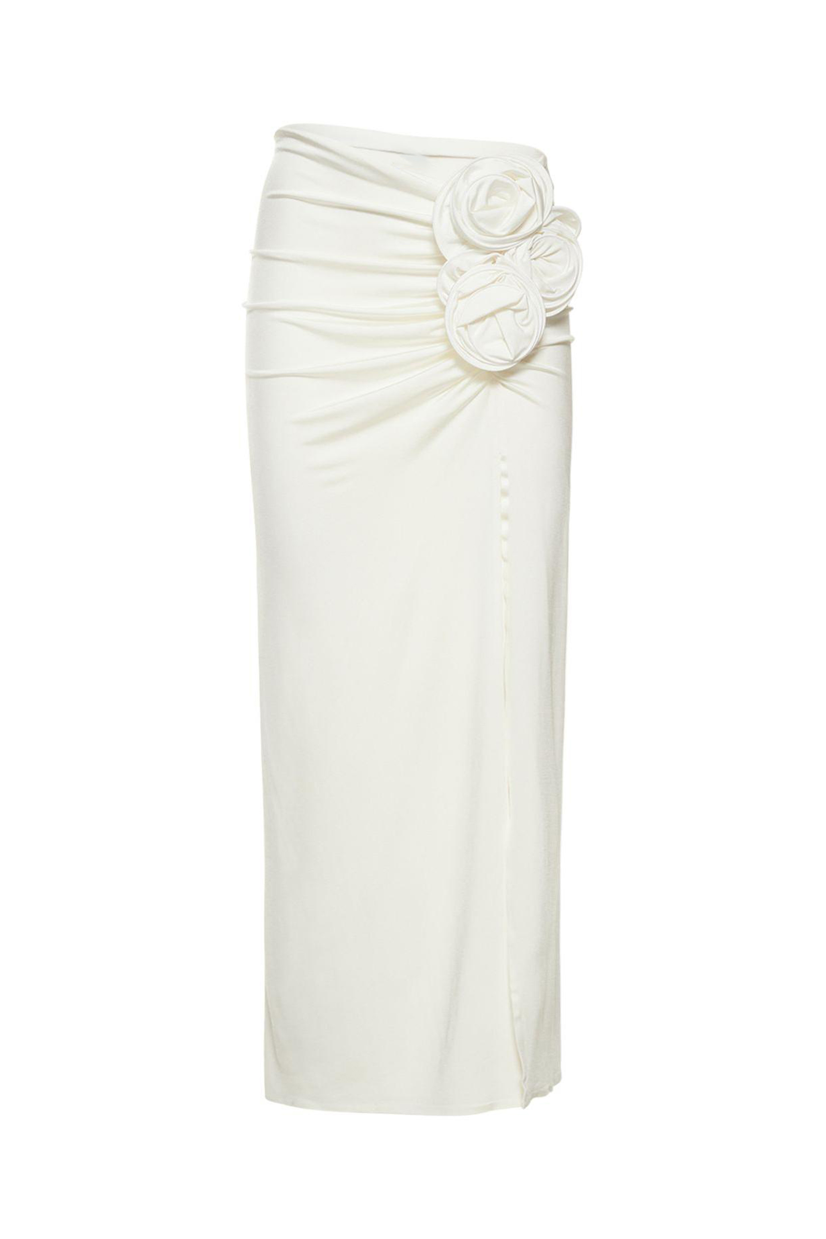 Long Sleeve Lace Up Two-piece Set White