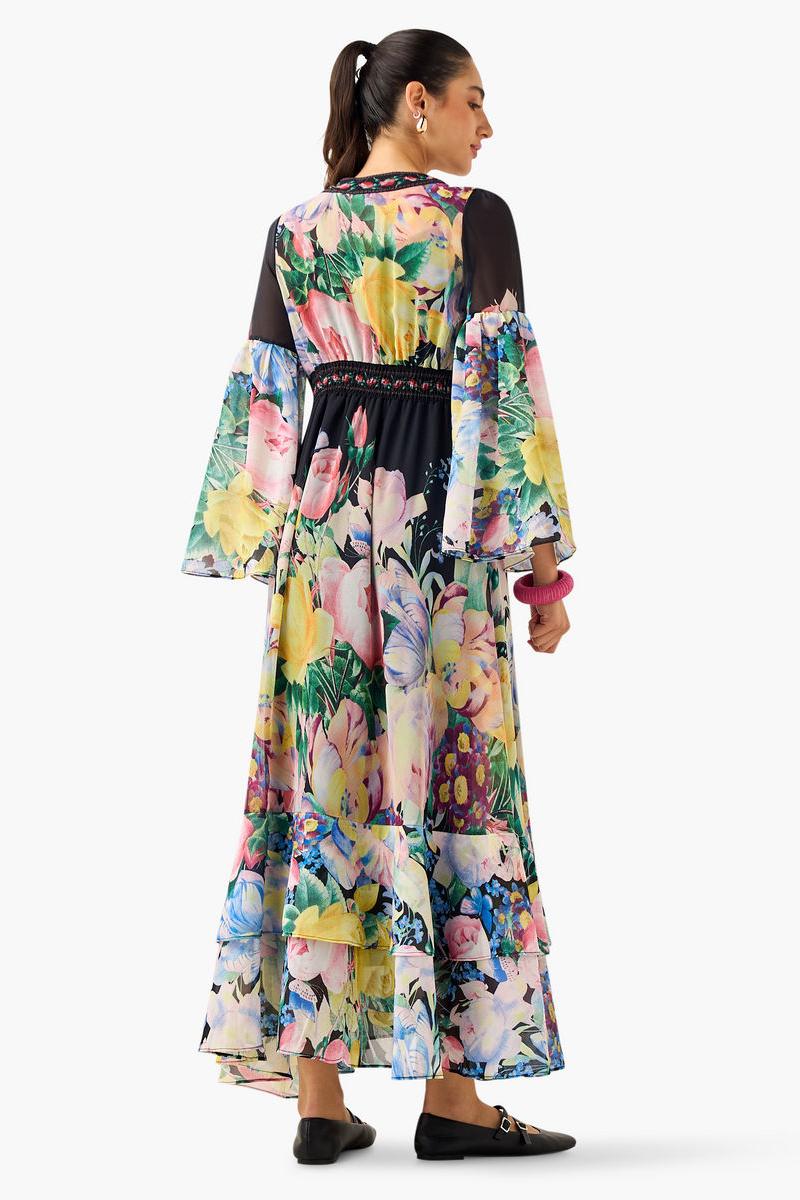Floral Long Sleeve Maxi Dress