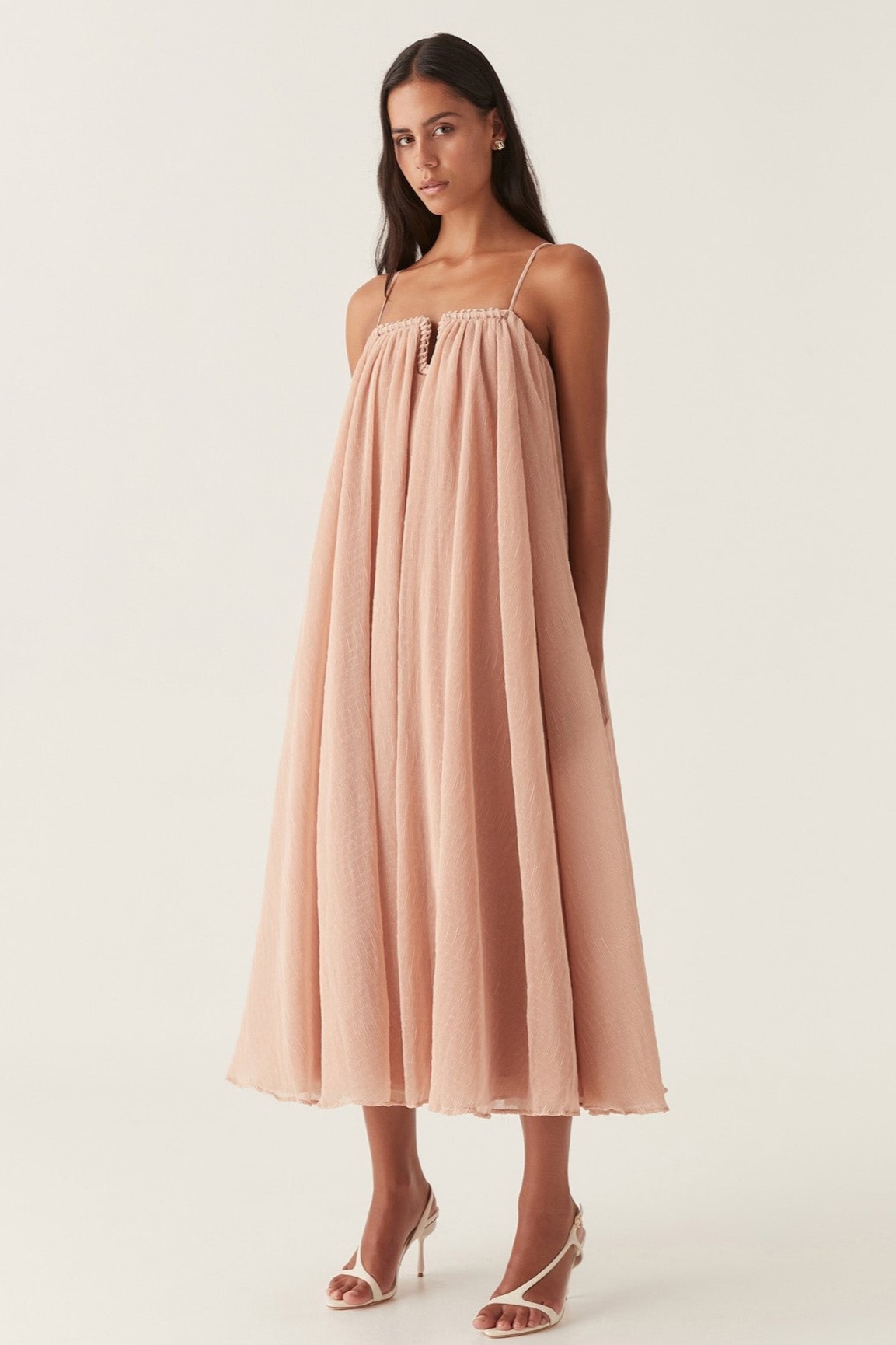 Sweetheart Backless Slip Midi Dress
