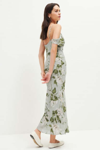 Floral Swing Collar Midi Dress