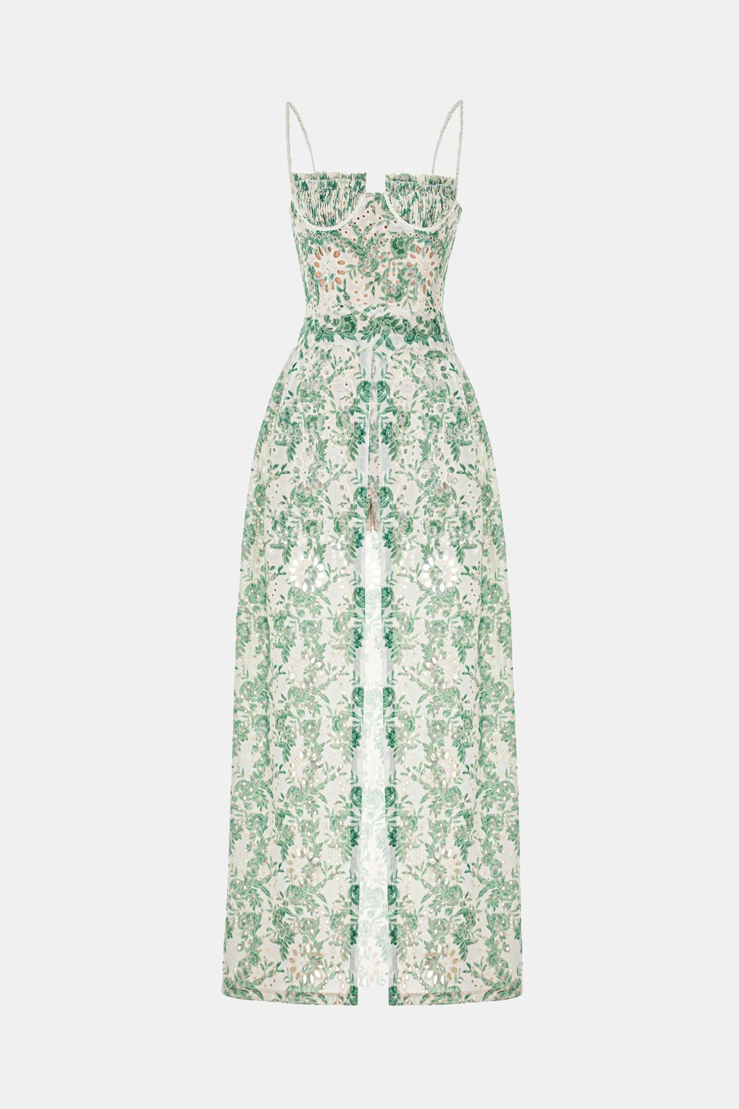 Lace Pleated Sleeveless Split Maxi Top & Mid Waist Mini Pants Set