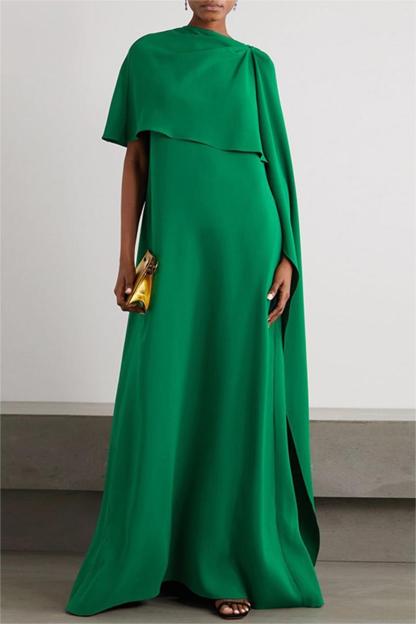 Asymmetric Solid Loose Maxi Dress