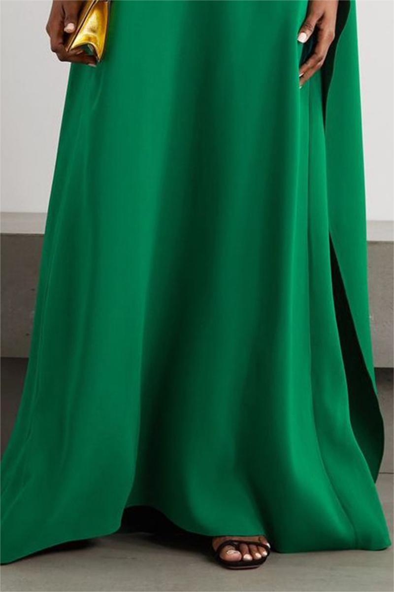 Asymmetric Solid Loose Maxi Dress