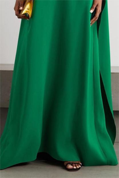 Asymmetric Solid Loose Maxi Dress