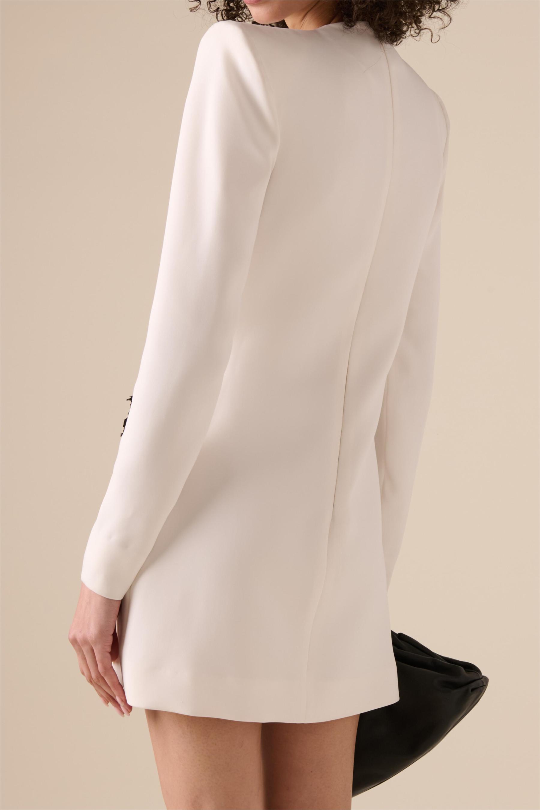 Nail bead embroidery Floral Mini Dress