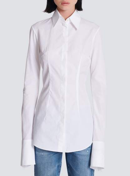 Solid Metal Button Long Sleeve Shirt