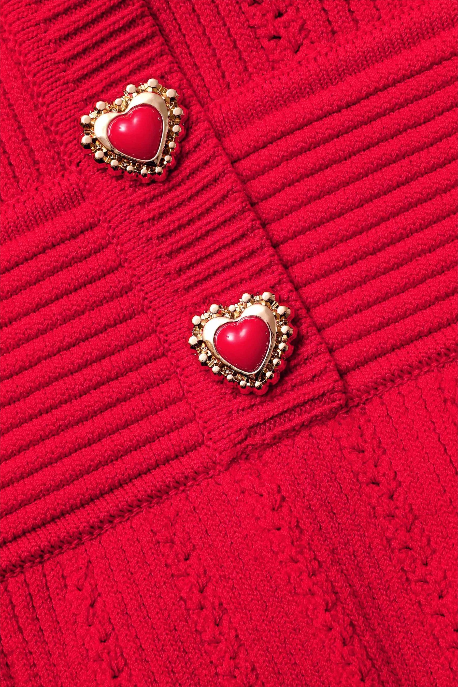 Knit  Metal Button Long Sleeve Mini Dress