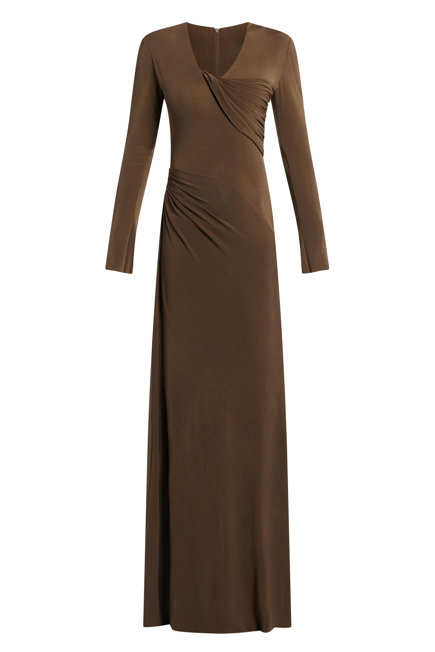 Solid Jersey Knotted Midi Dress